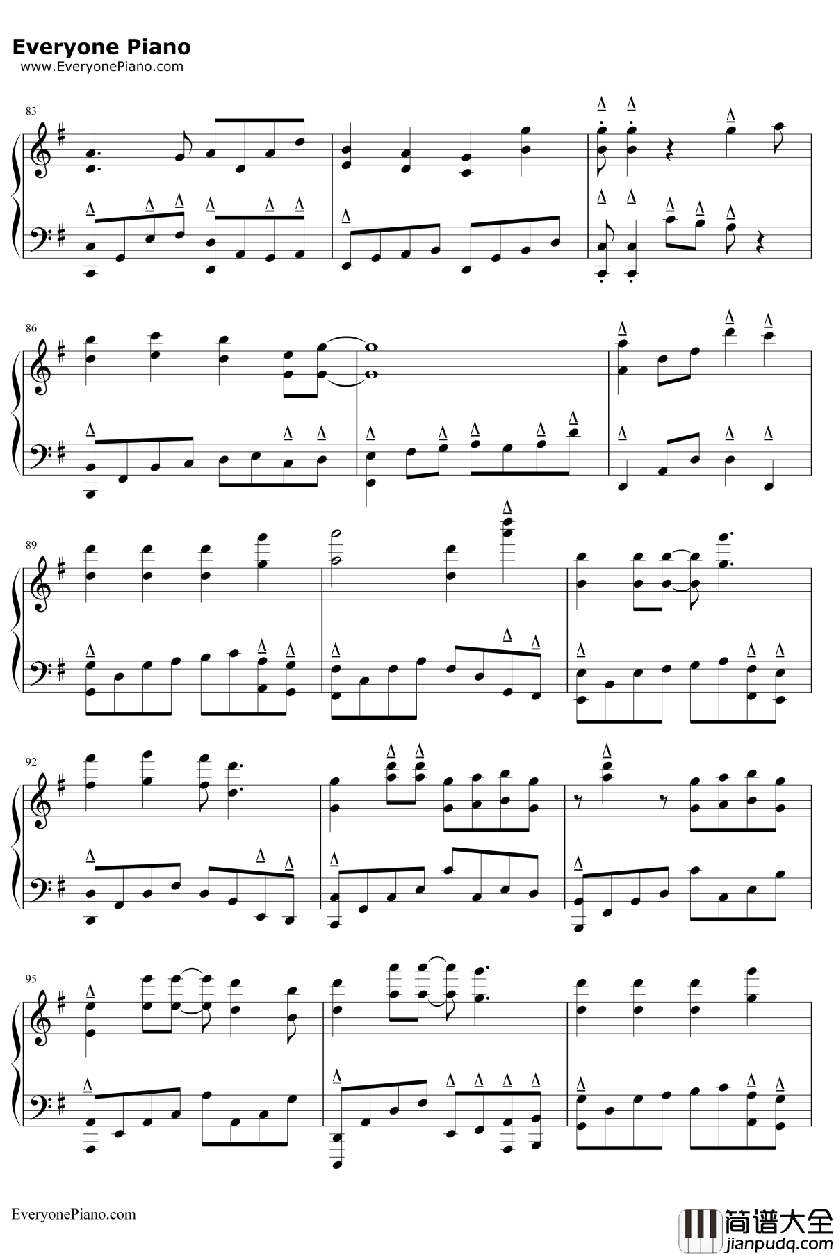 化蝶钢琴谱__何韵诗
