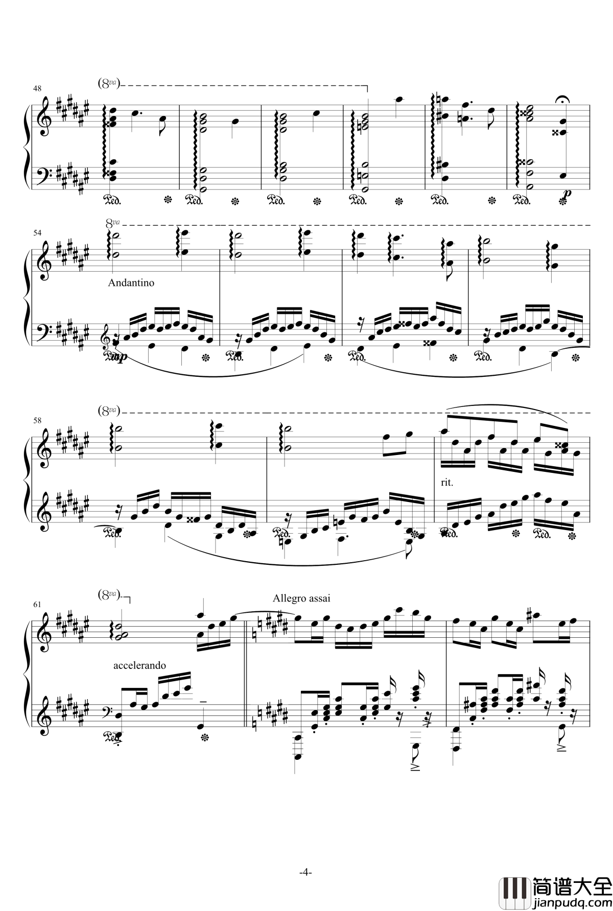 升C小调圆舞曲钢琴谱__跃动与静流__airoad