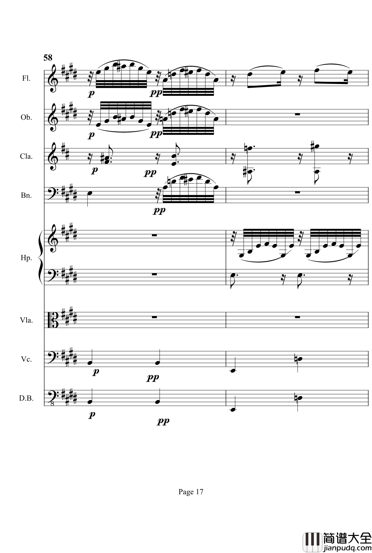 奏鸣曲之交响钢琴谱_第3首_Ⅱ_贝多芬_beethoven