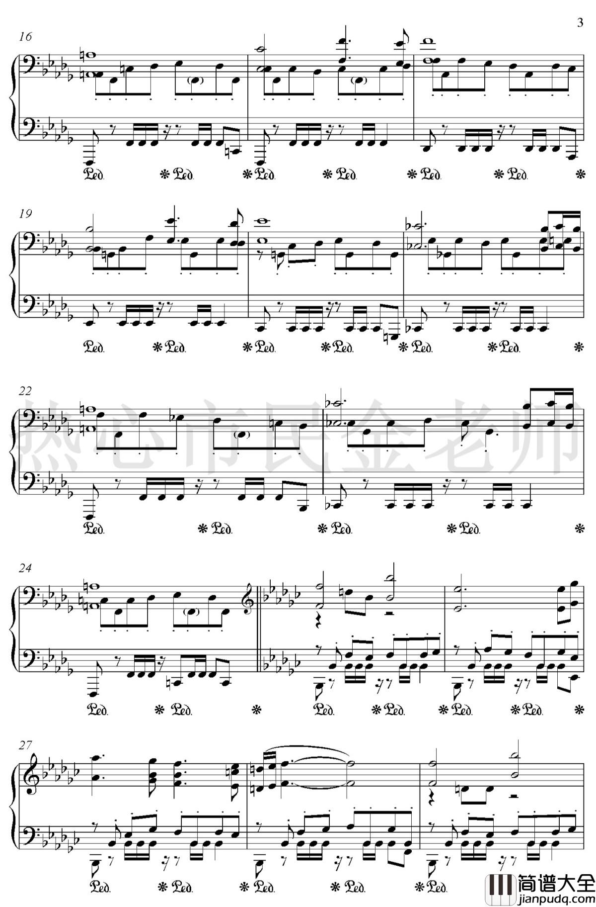 Main_Theme钢琴谱(王者荣耀主题曲）_金老师独奏190224