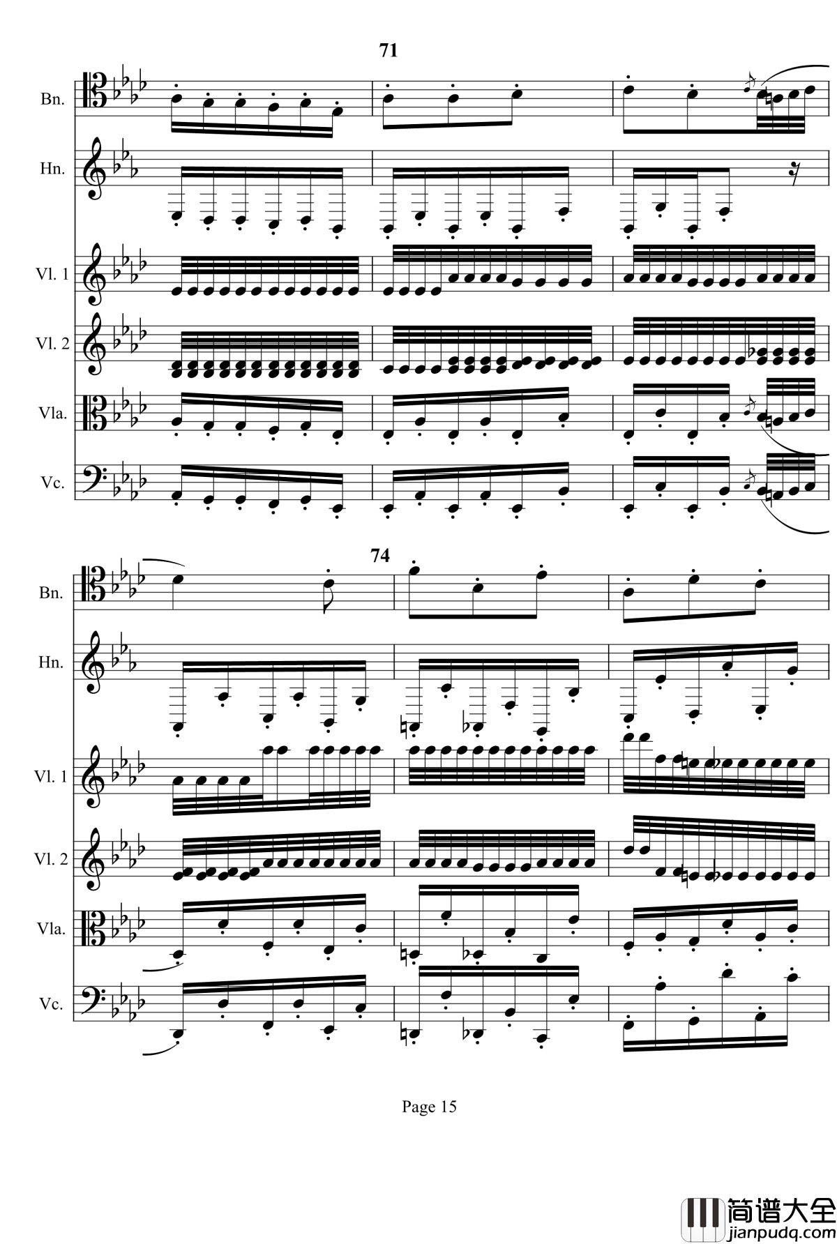 奏鸣曲之交响钢琴谱_第12首_Ⅰ_贝多芬_beethoven