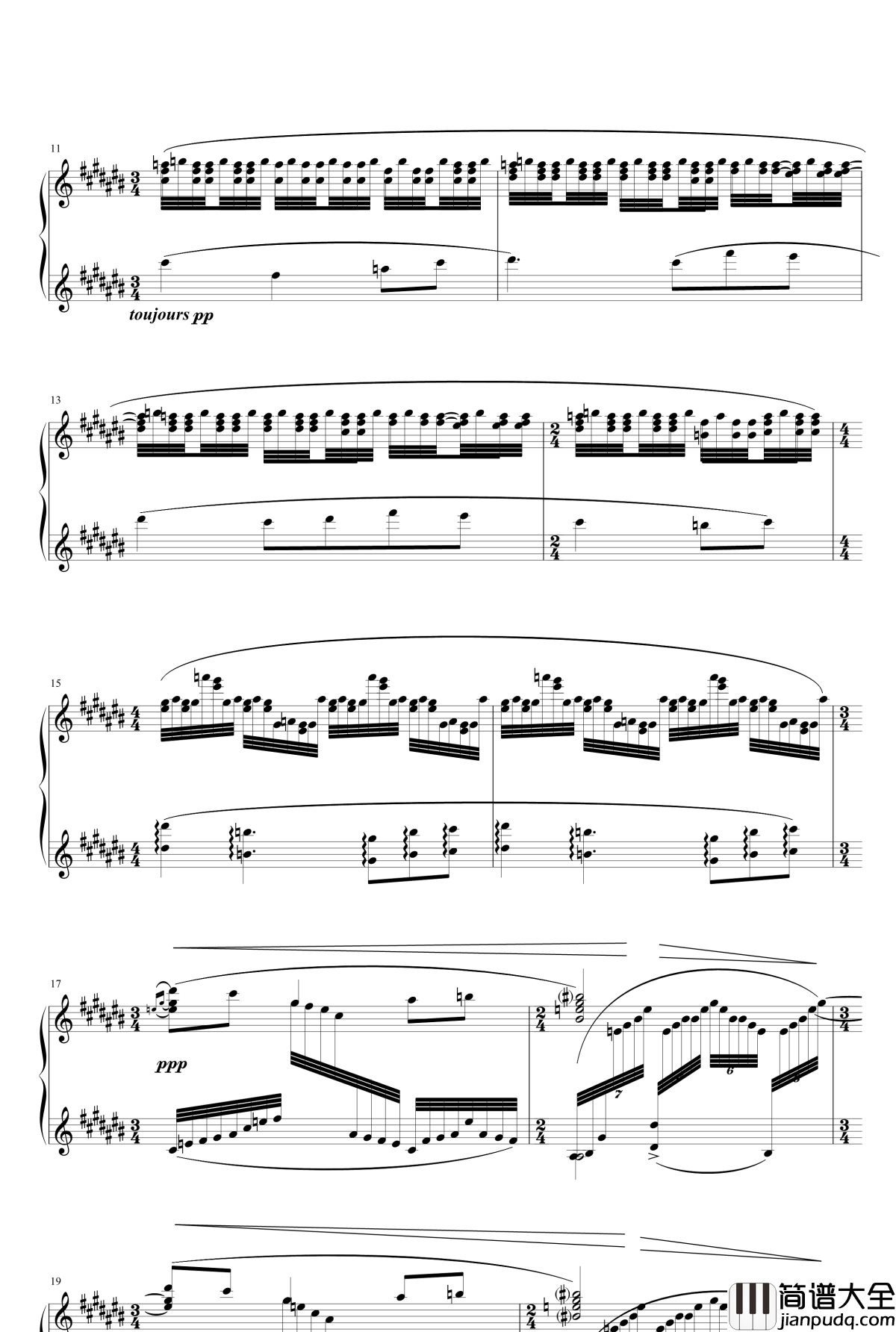 水妖钢琴谱_改良版_拉威尔_Ravel