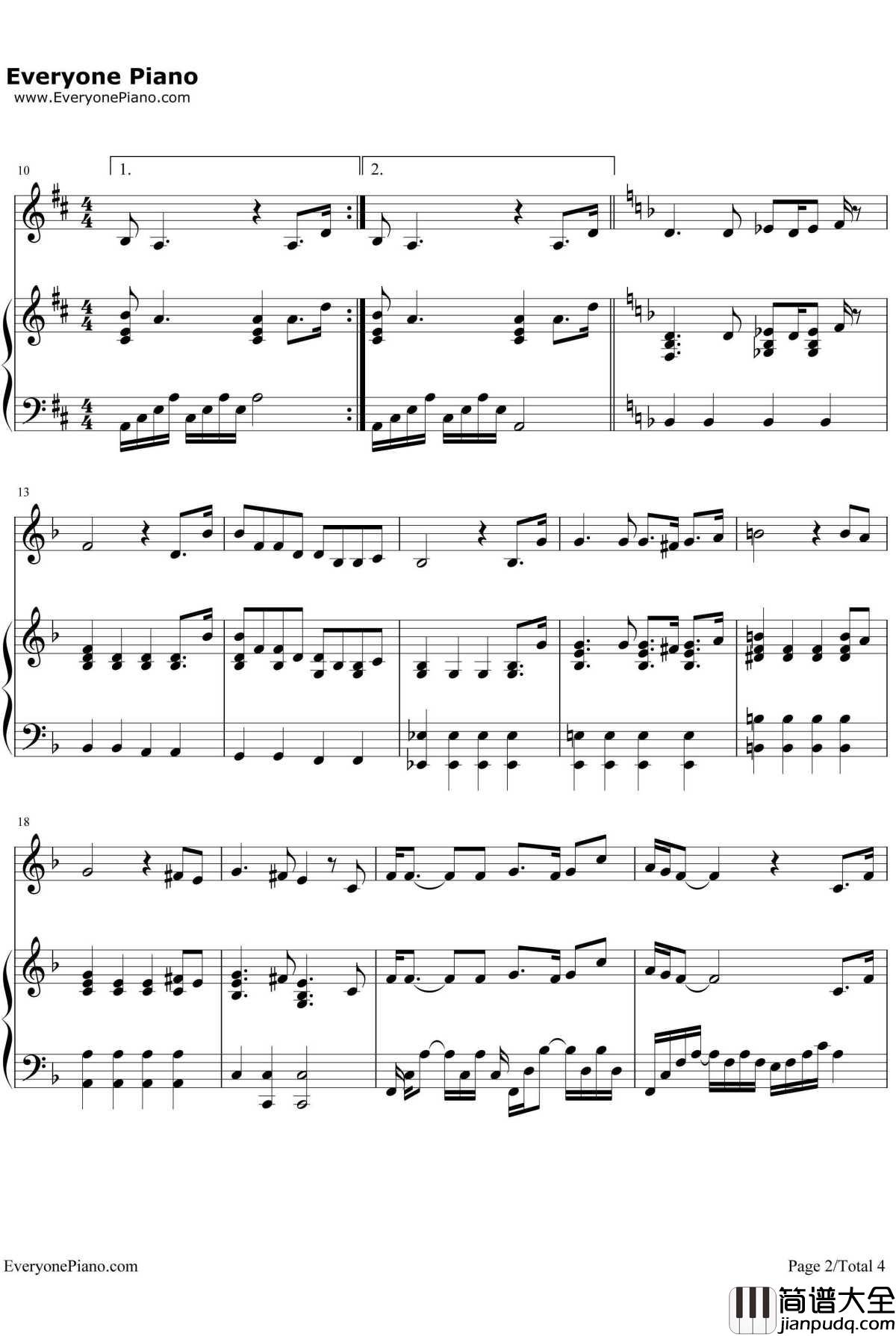 On_My_Own钢琴谱_Claude_MichelSchroenbergAlainBoubil_悲惨世界插曲