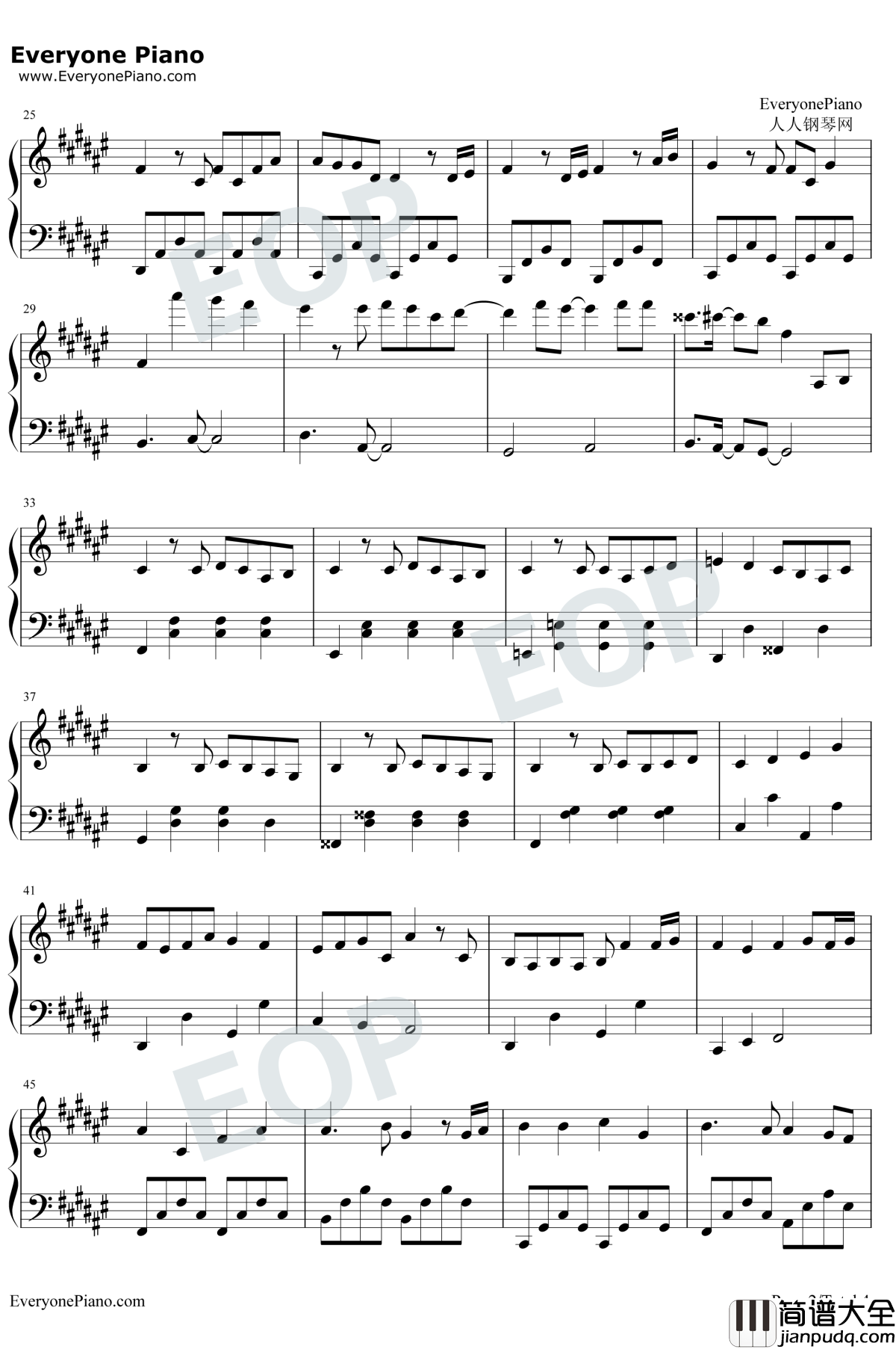アイノカタチ钢琴谱_MISIA_/_HIDE