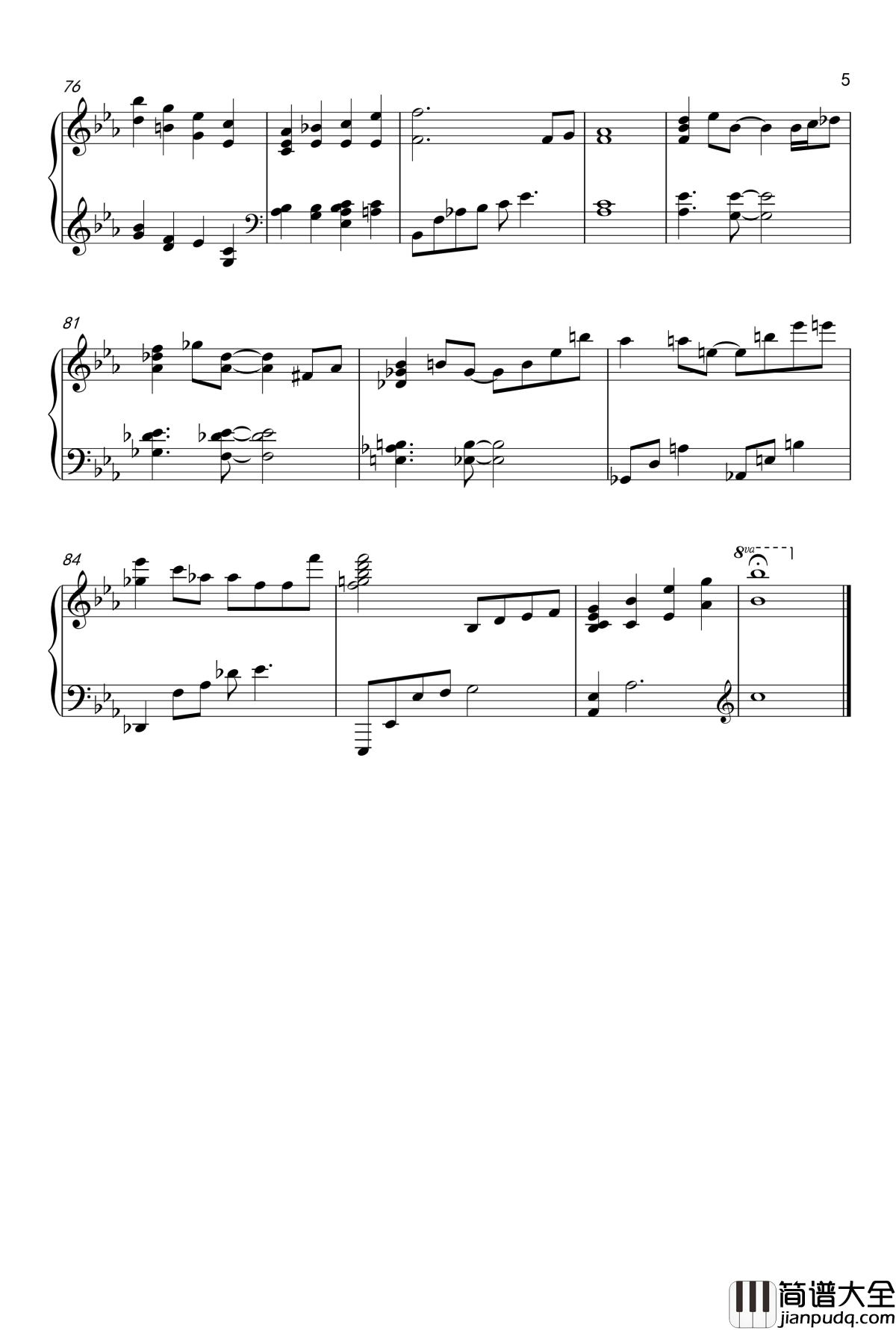 我愿意钢琴谱_柔情jazz版_王菲