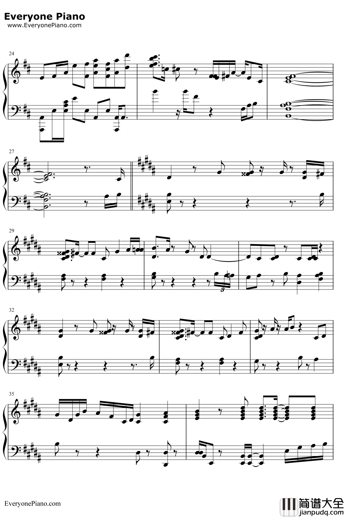 鸟之诗钢琴谱_Lia_动画AIR主题曲