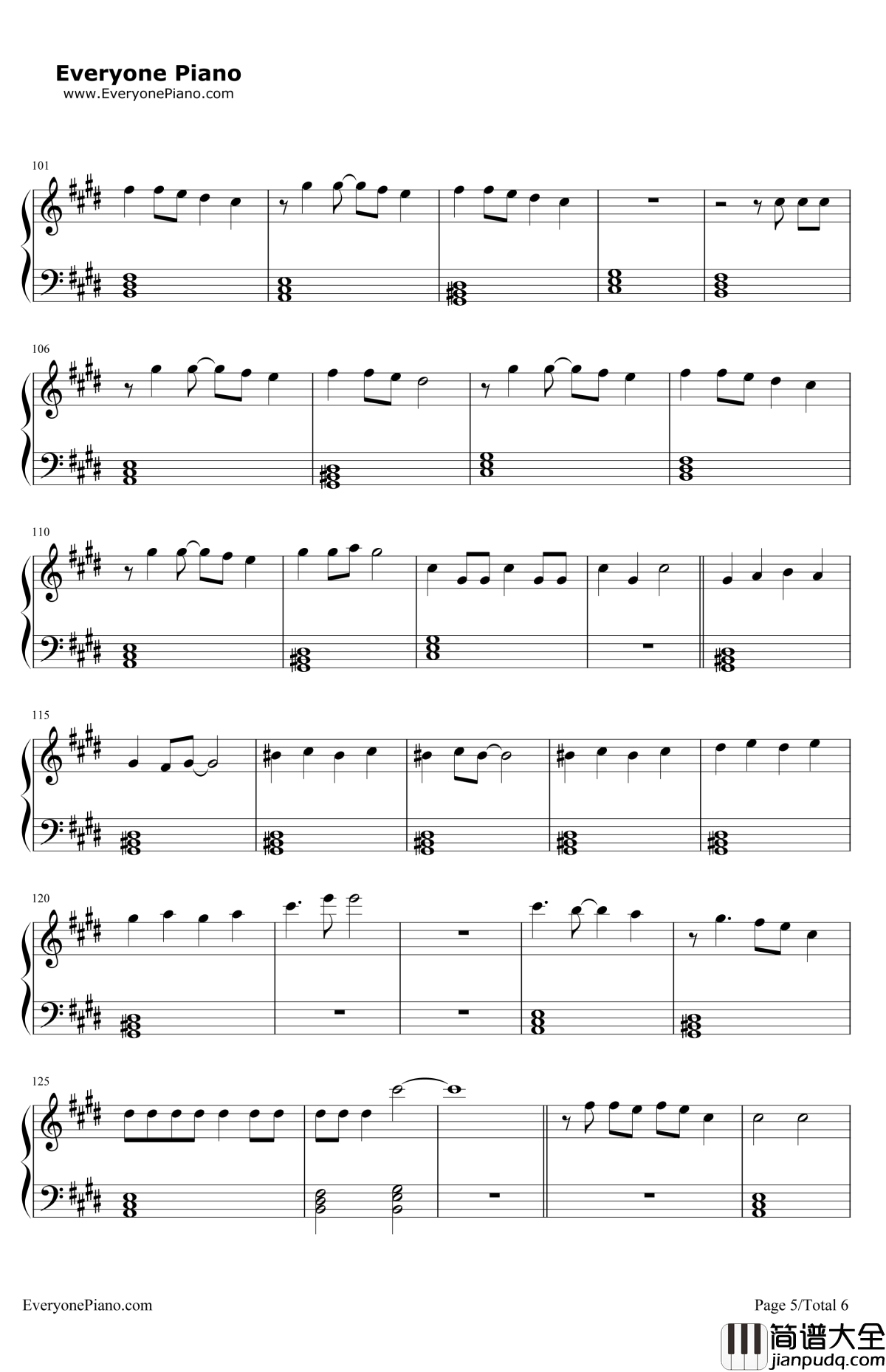 No钢琴谱_MeghanTrainor