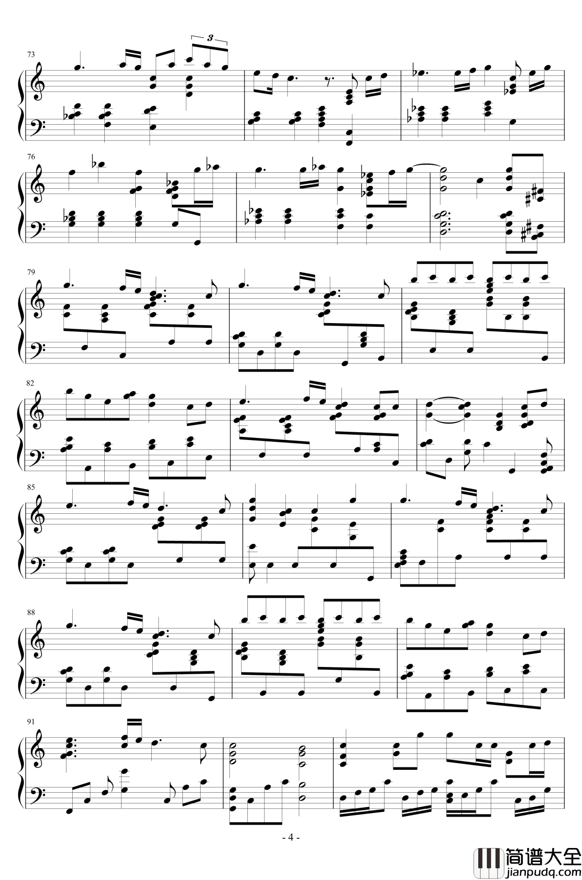 约会大作战II诱宵美九返场曲钢琴谱_My_Treasure_独奏版_约会大作战第二季