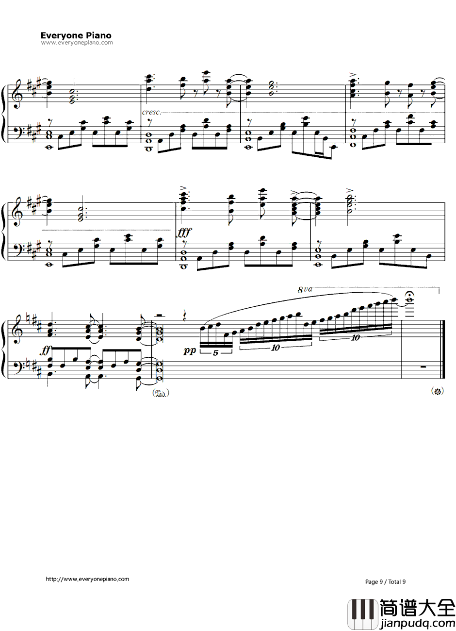 比翼の羽根钢琴谱_eufonius_缘之空主题曲