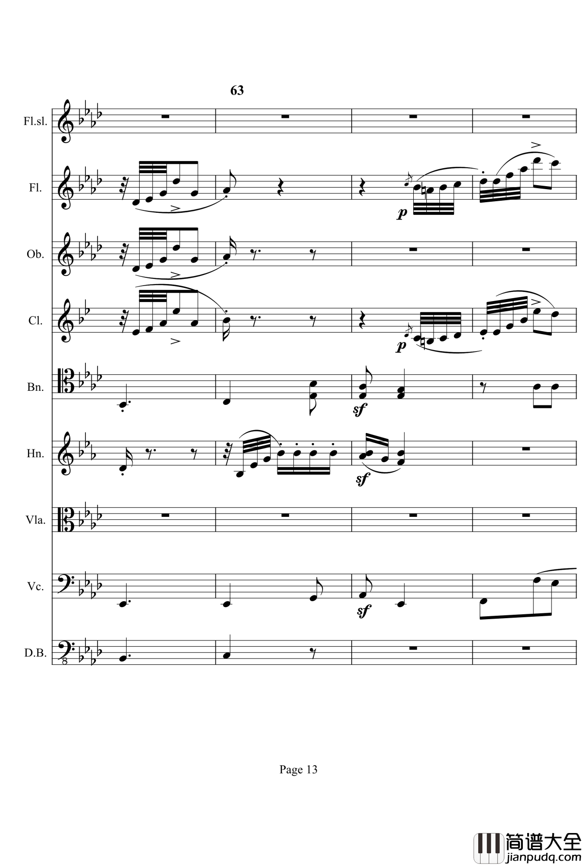 奏鸣曲之交响钢琴谱_第12首_Ⅰ_贝多芬_beethoven