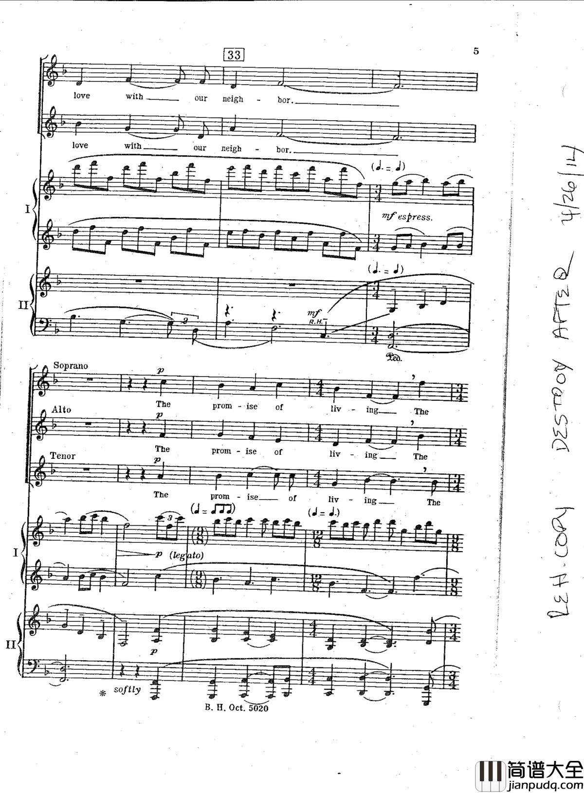 The_promise_of_living钢琴谱_Aaron_Copland