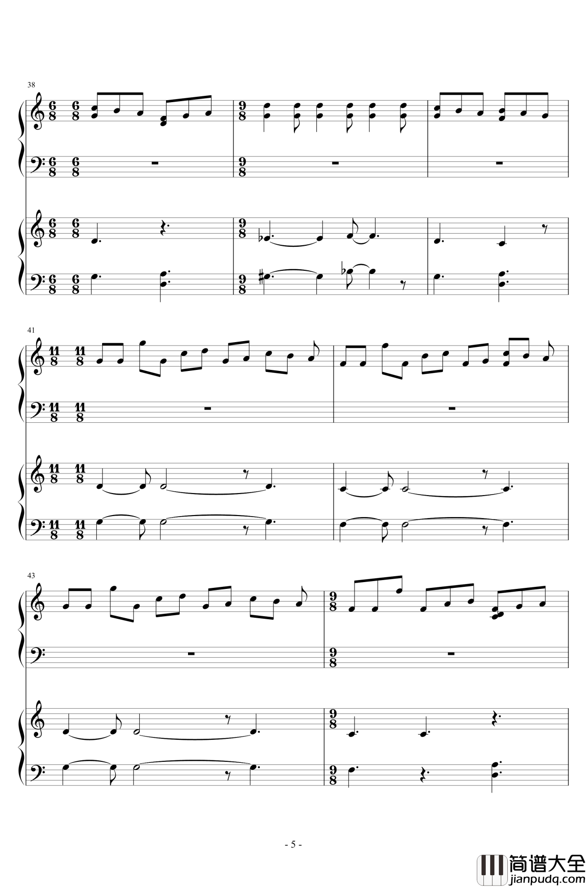 春又来回旋曲钢琴谱_吉松隆__昴宿星团舞曲6_7