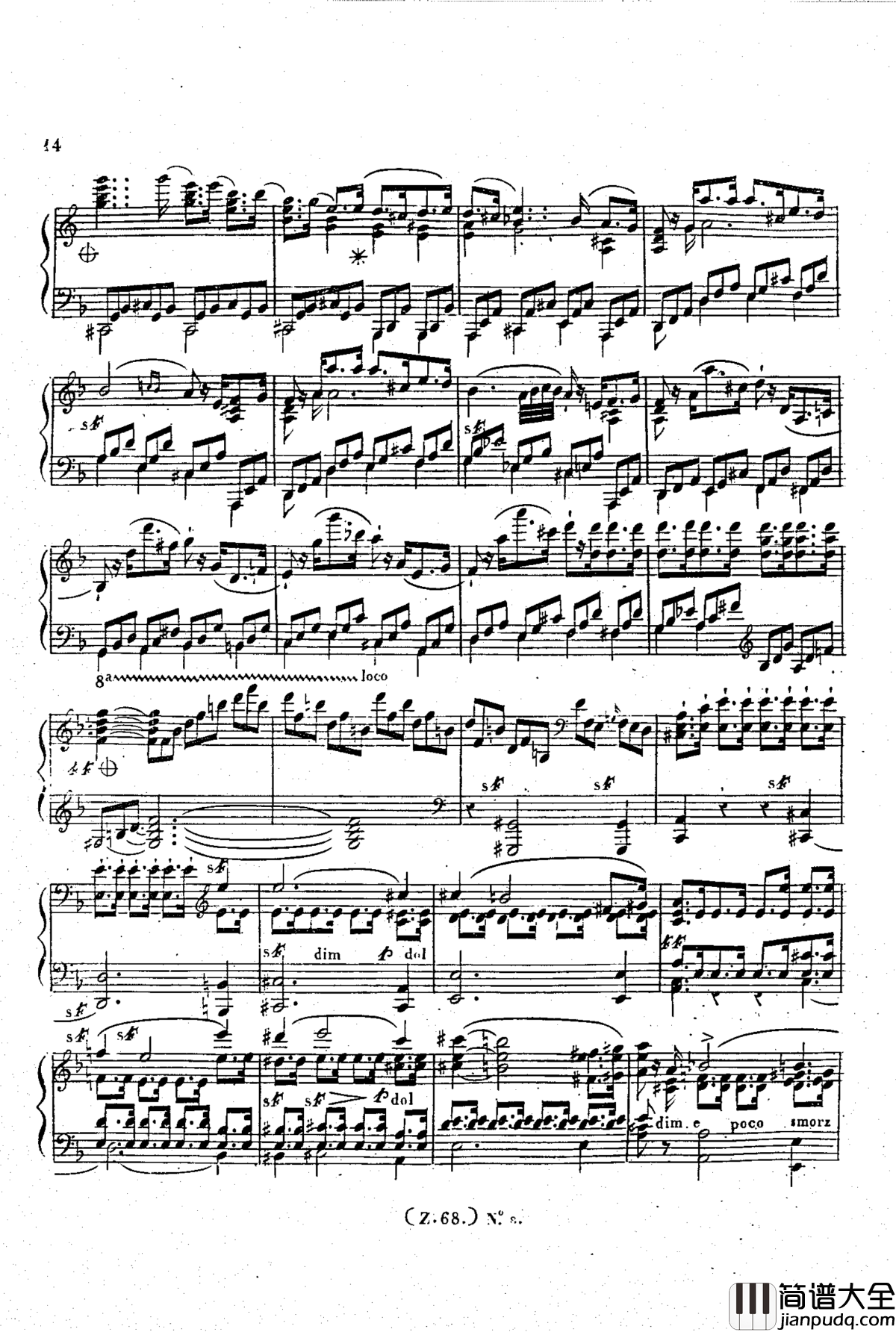 _d小调第六钢琴奏鸣曲_Op.124钢琴谱_车尔尼_Czerny