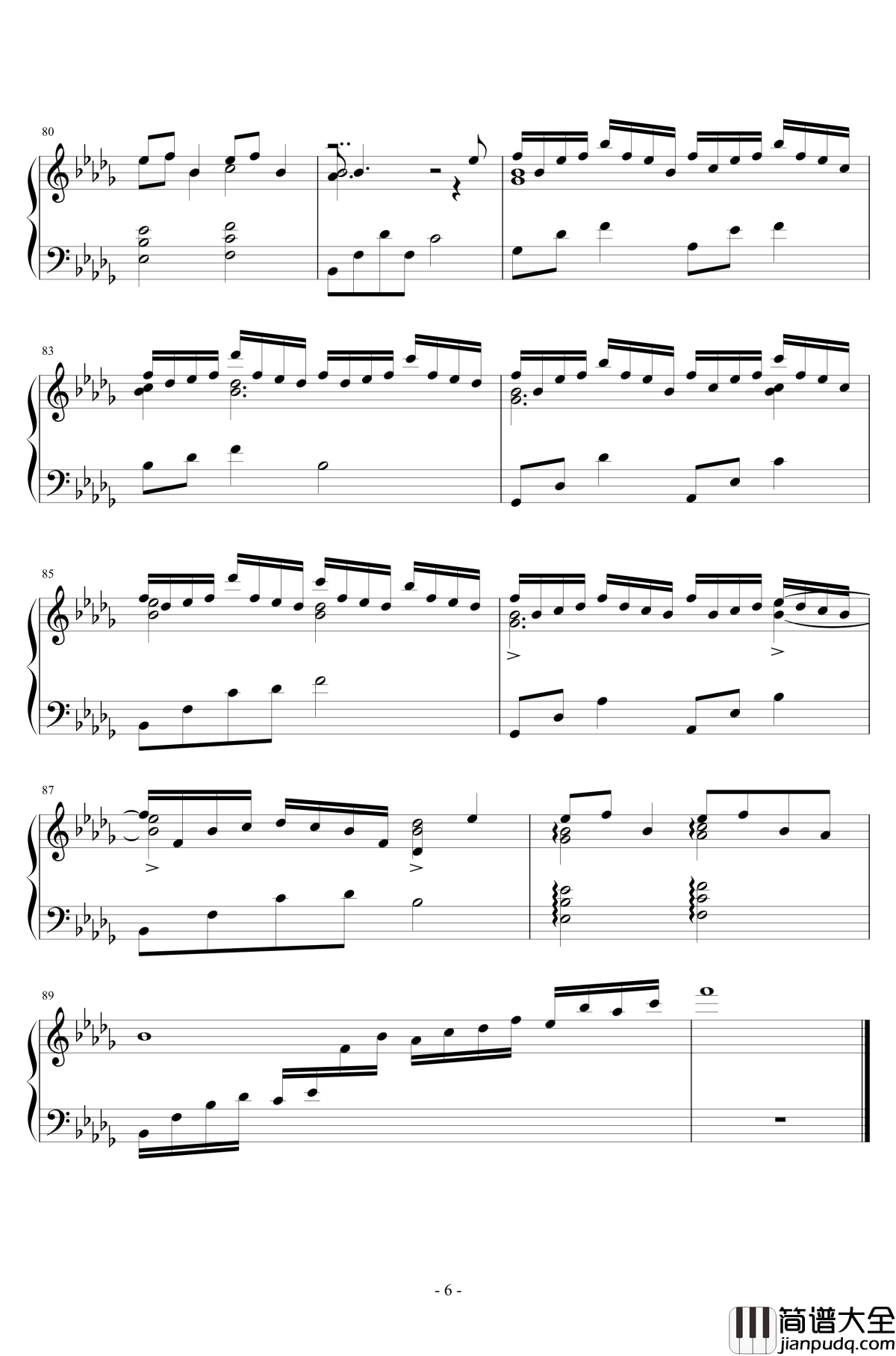 大鱼钢琴谱__大鱼海棠_印象曲_大鱼海棠_周深