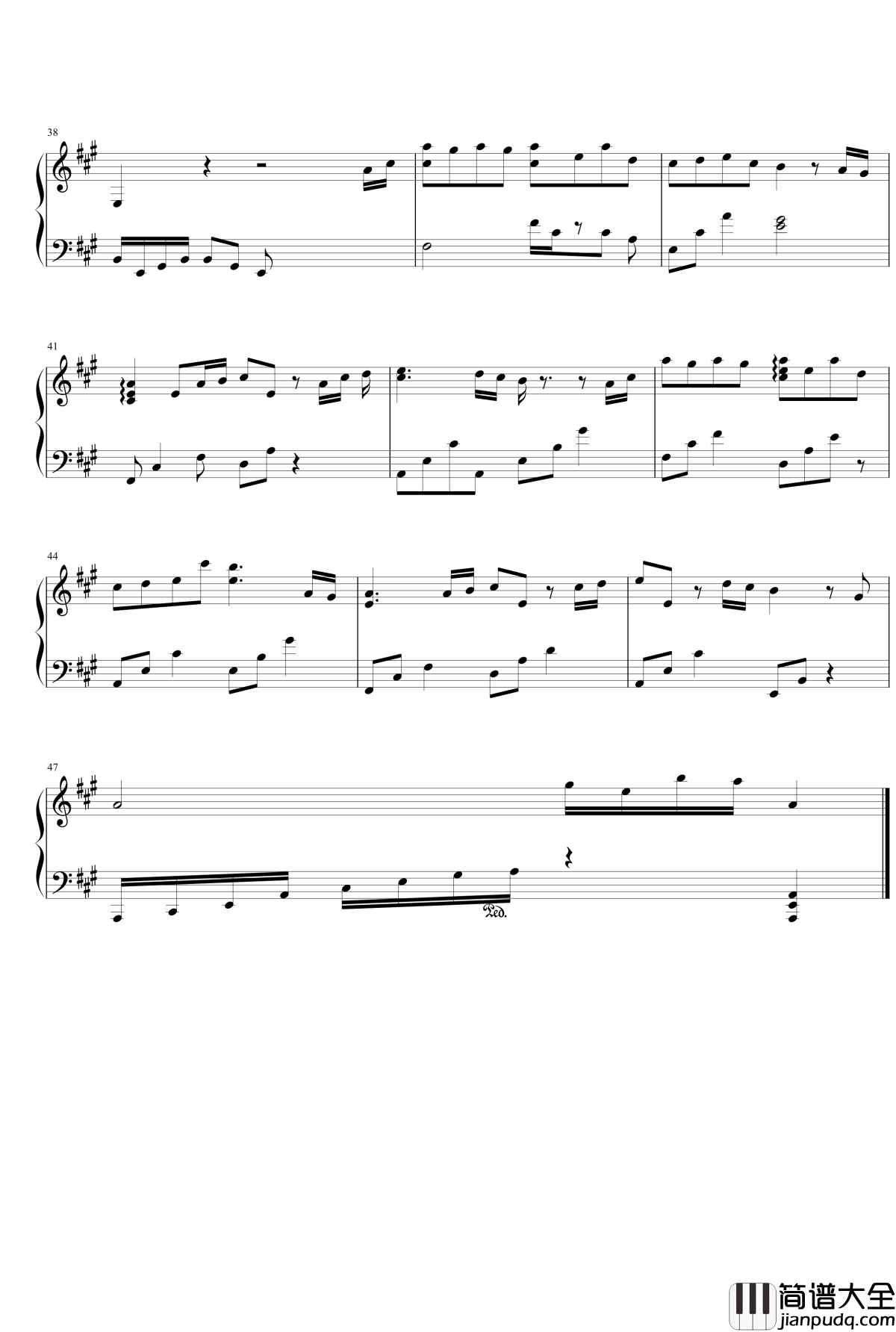 river_flows__in_you钢琴谱_soulful版_Yiruma