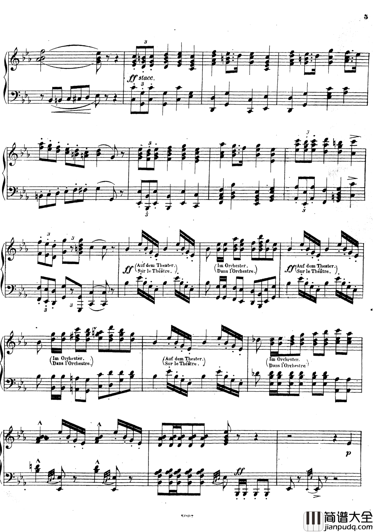 加冕进行曲钢琴谱_歌剧_先知_选曲_梅耶贝尔