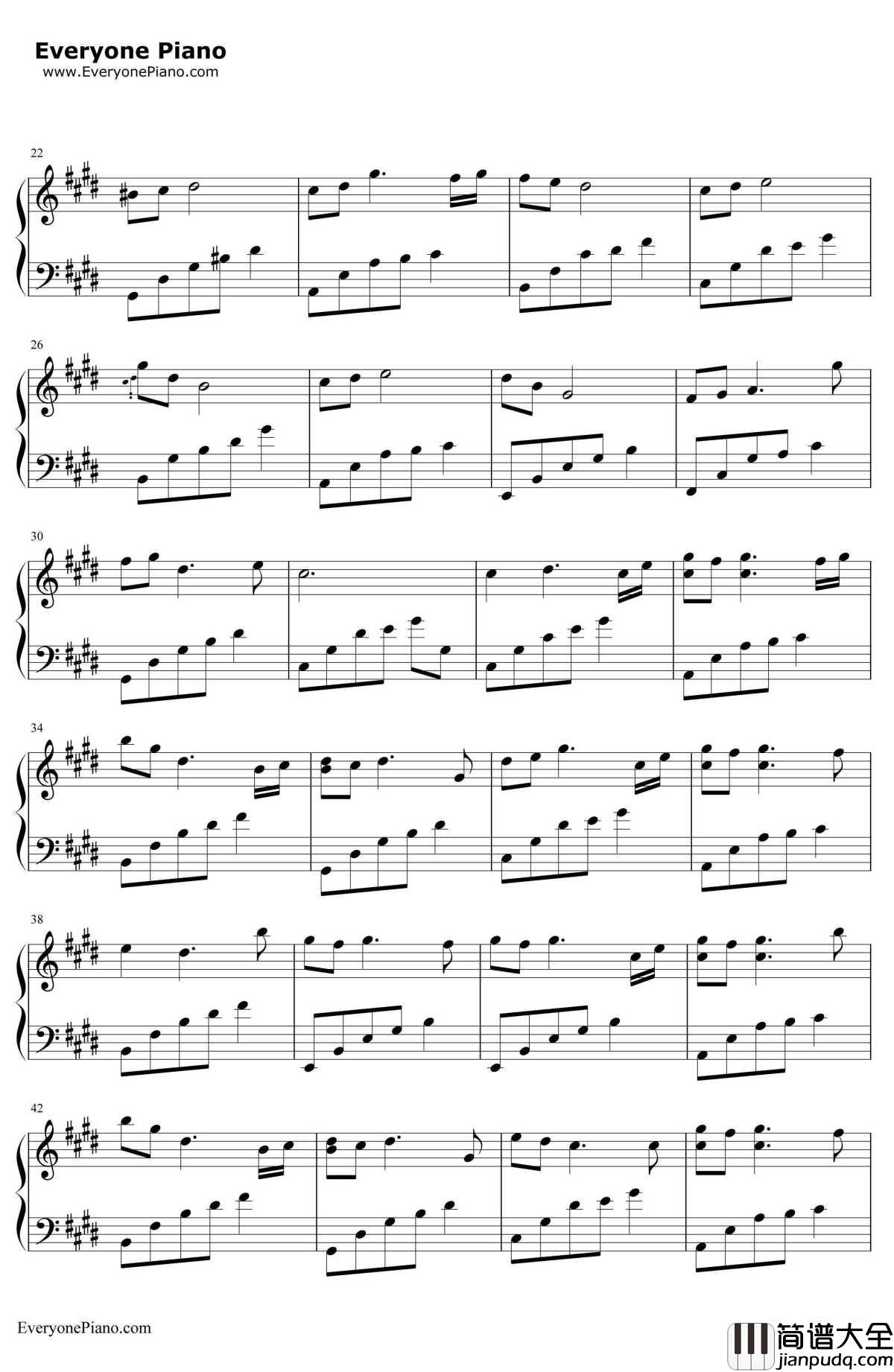 夜的钢琴曲22钢琴谱_石进