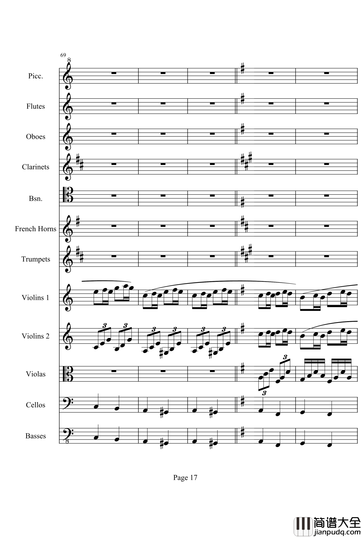奏鸣曲之交响钢琴谱_第25首_Ⅲ_贝多芬_beethoven