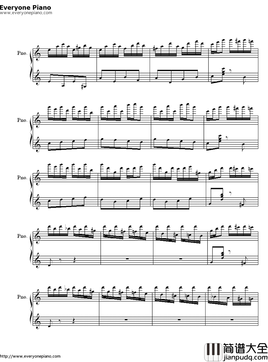 新年钢琴谱_八音盒_八音盒第20首
