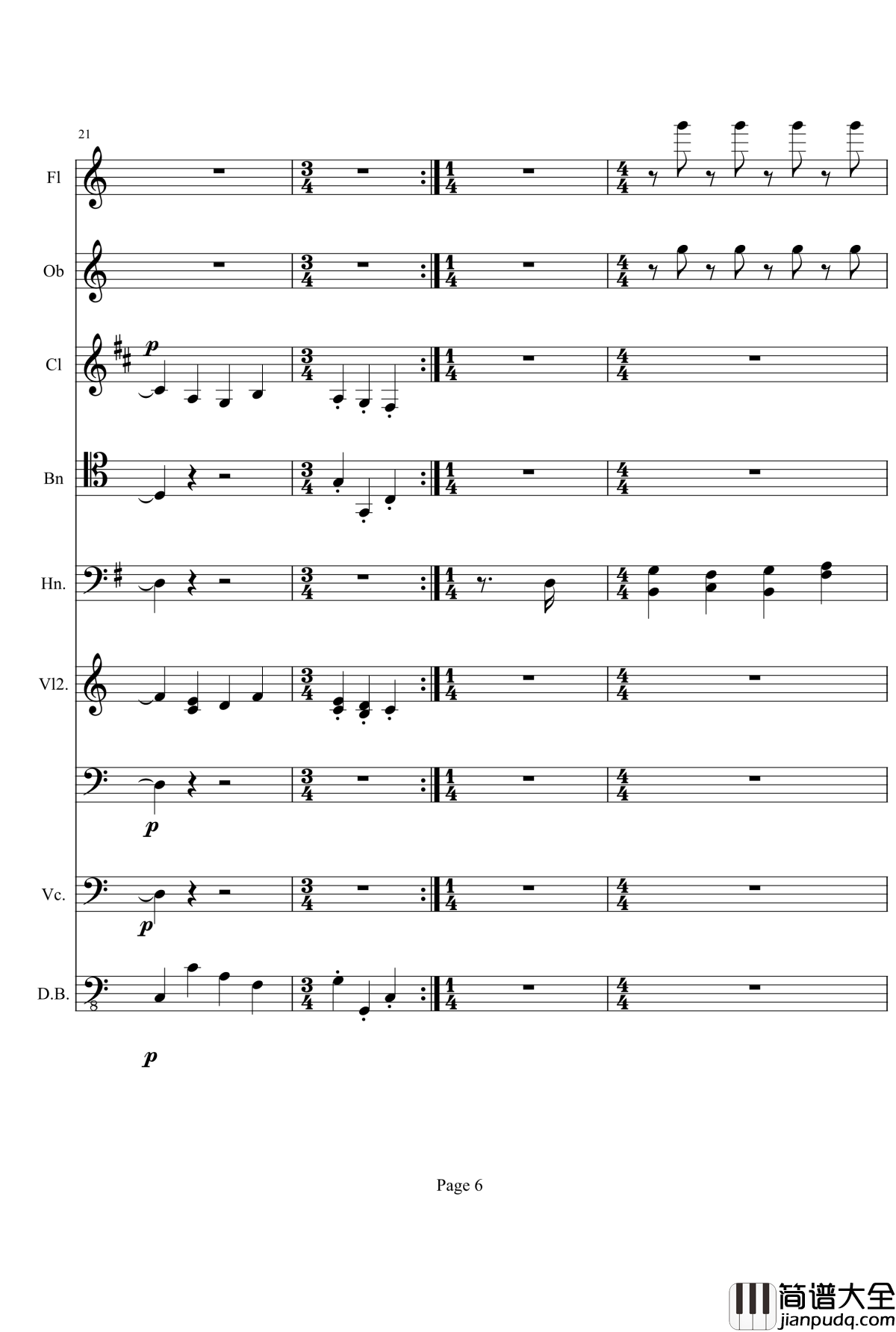 奏鸣曲之交响钢琴谱_第10首_Ⅱ_贝多芬_beethoven