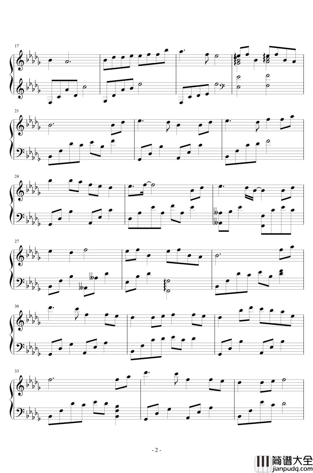 大鱼钢琴谱__大鱼海棠_印象曲_大鱼海棠_周深