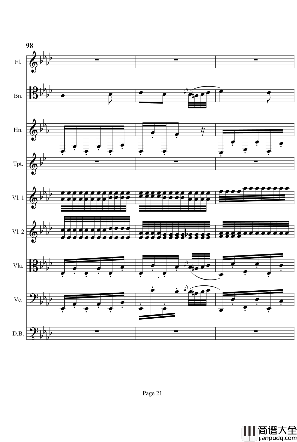 奏鸣曲之交响钢琴谱_第12首_Ⅰ_贝多芬_beethoven