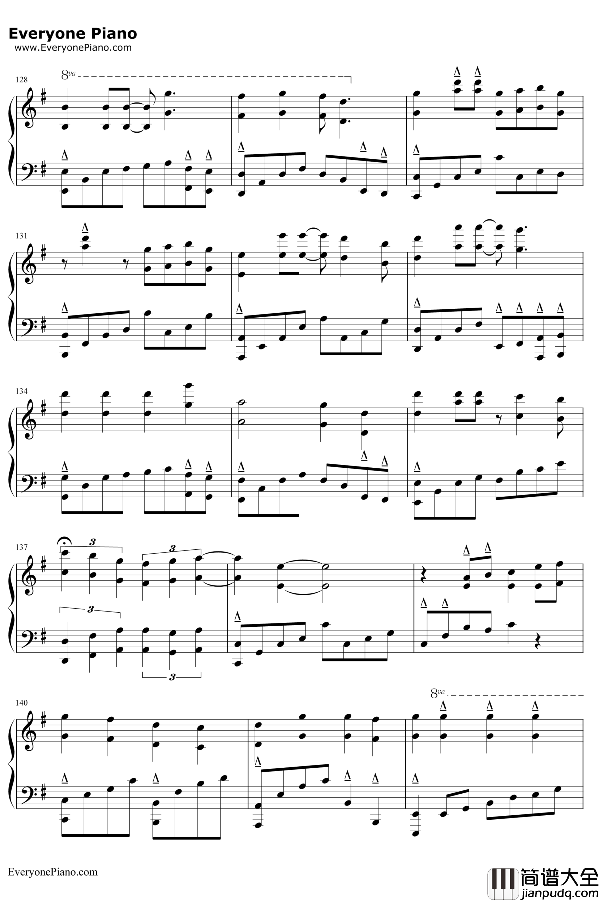 化蝶钢琴谱__何韵诗