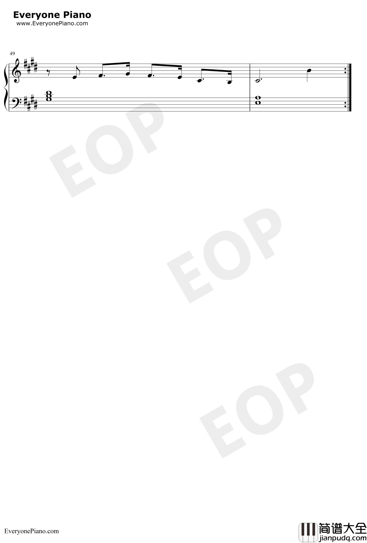 Fire_on_Fire钢琴谱_SamSmith_兔子共和国主题曲