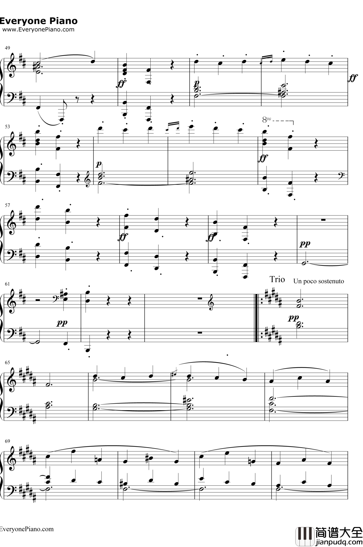 b小调第九钢琴奏鸣曲钢琴谱_车尔尼