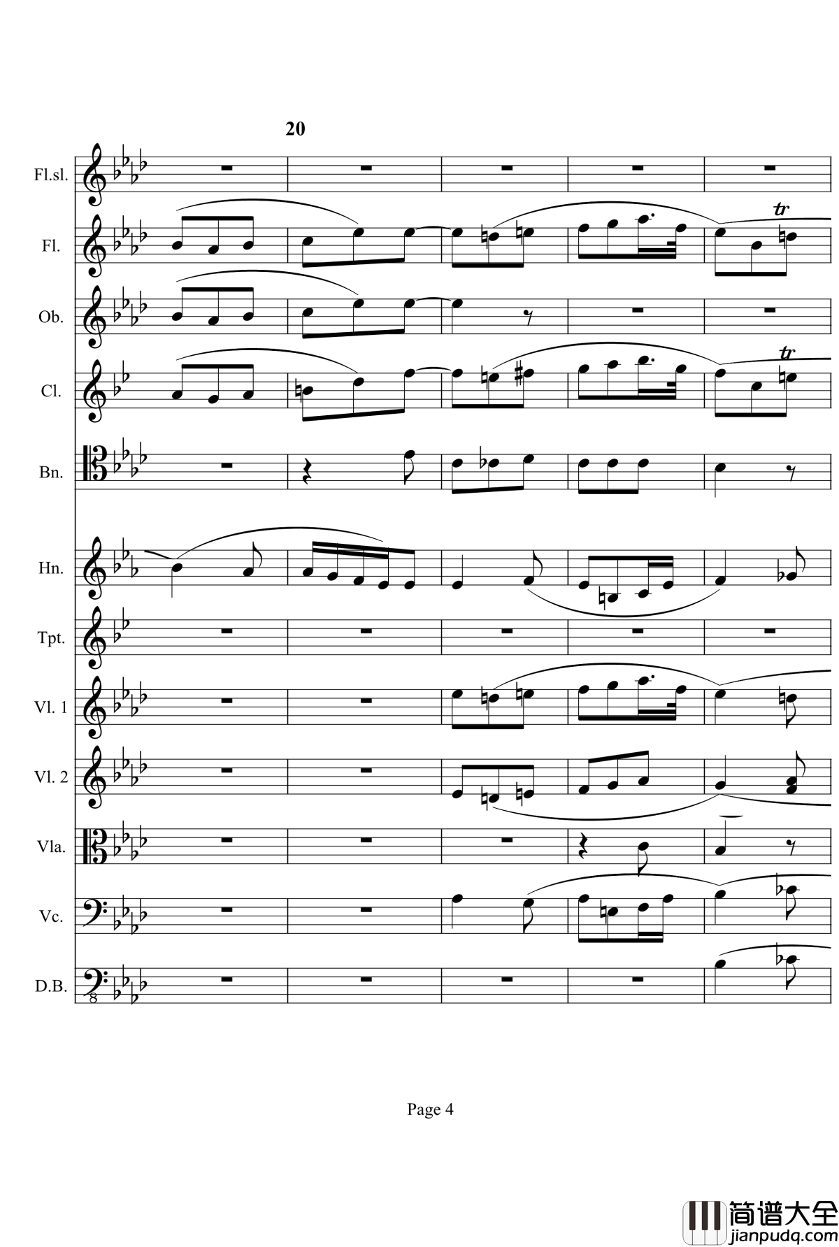 奏鸣曲之交响钢琴谱_第12首_Ⅰ_贝多芬_beethoven
