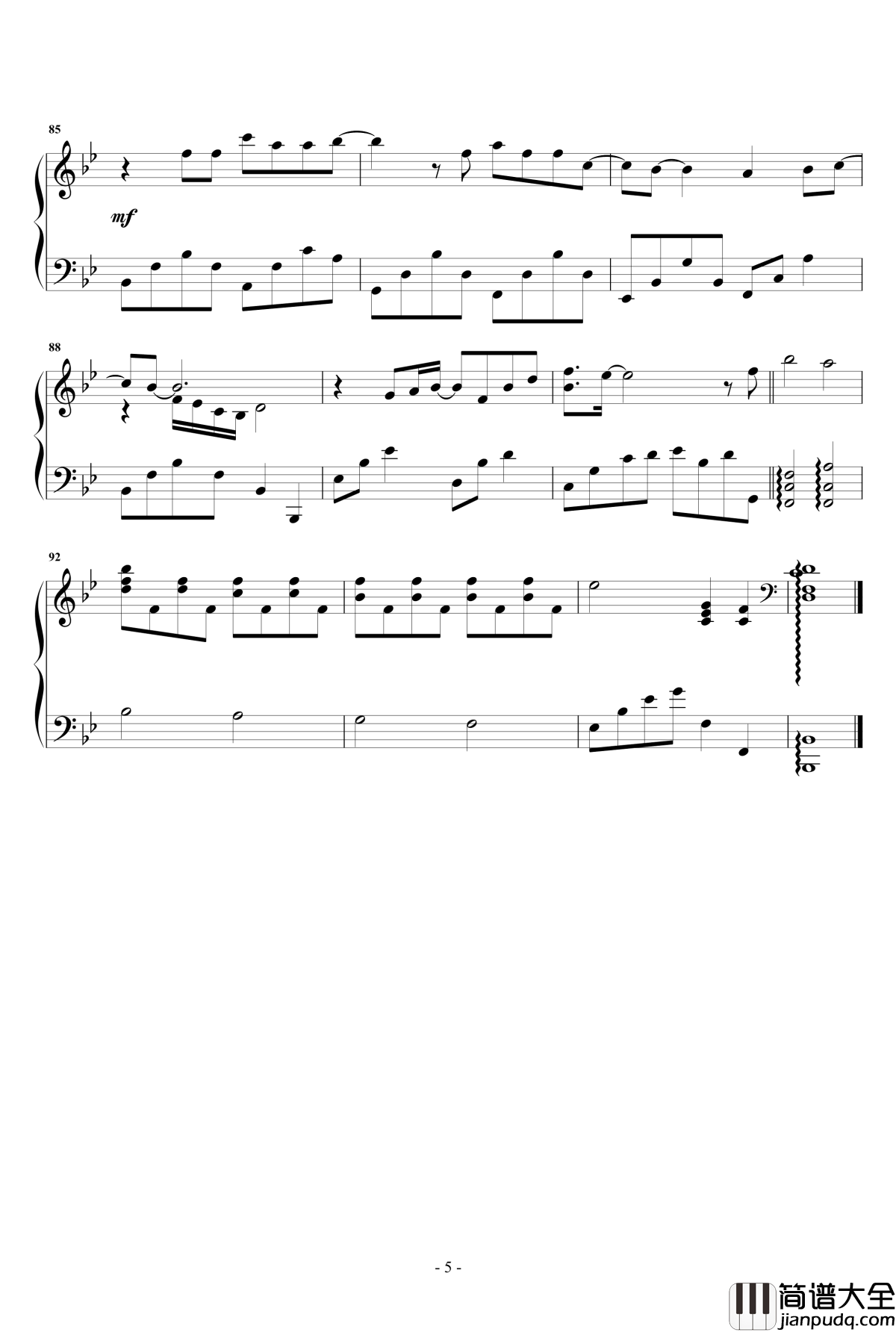 一个人的风景钢琴谱_夏至未至插曲