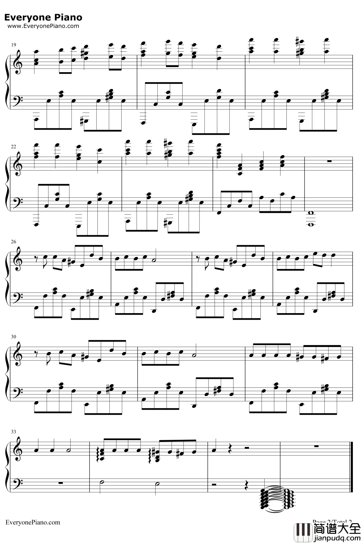 智商二五零钢琴谱_华晨宇_王者荣耀鲁班七号角色主题曲
