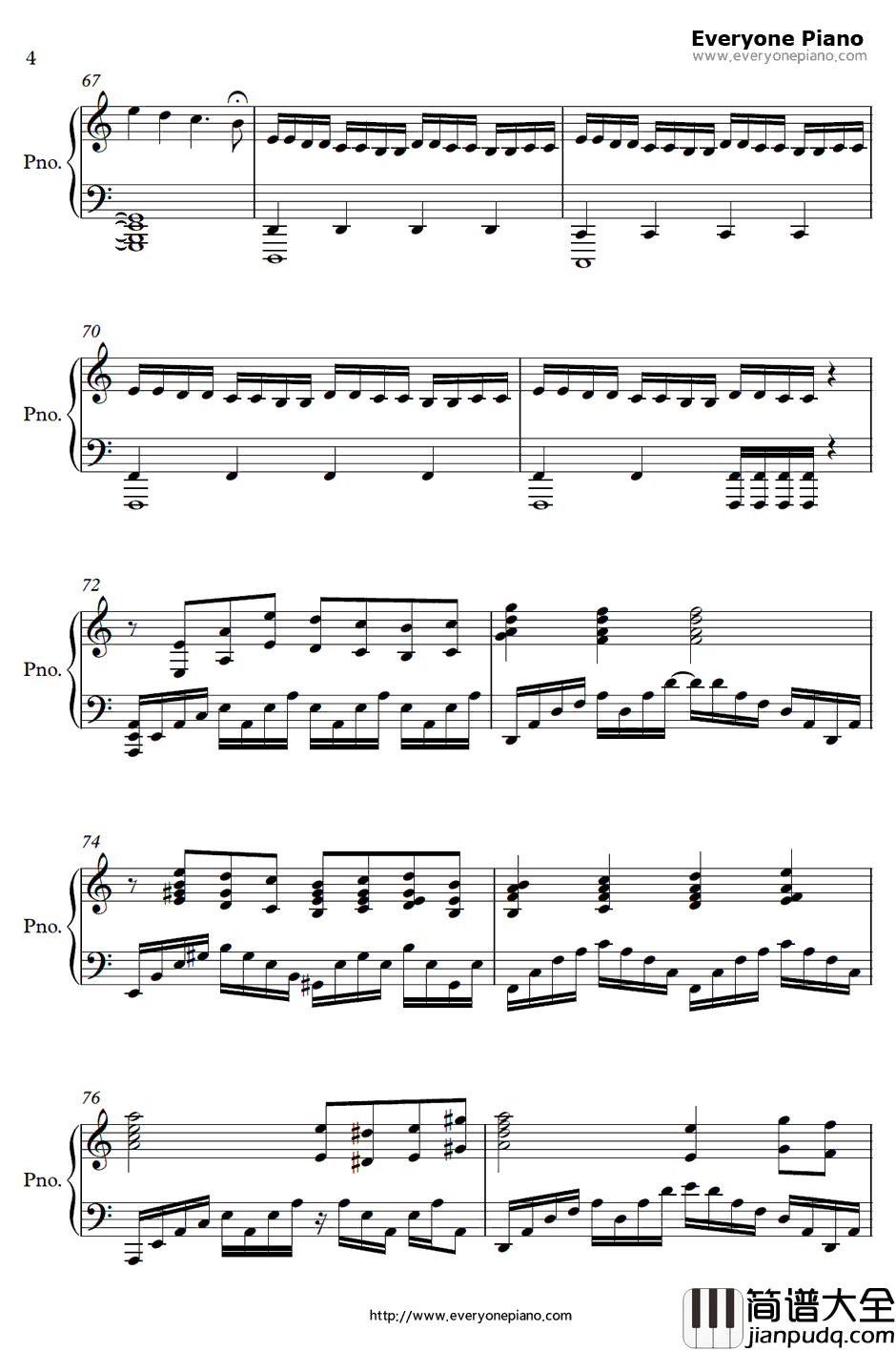 Vogel_im_Käfig钢琴谱_泽野弘之_进击的巨人OST