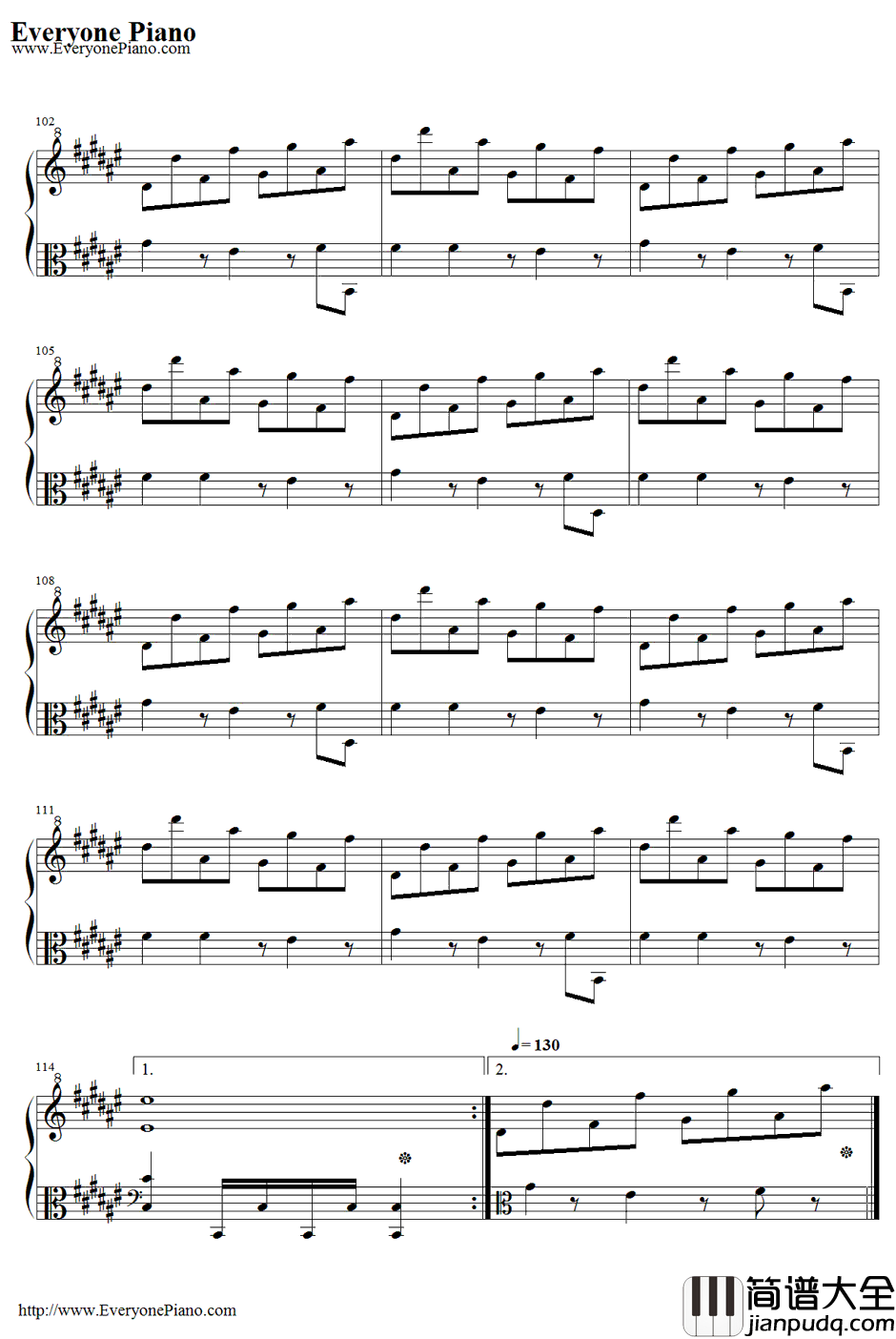 神さびた古戦场～SuwaFoughtenField钢琴谱_八坂神奈子_东方风神录～MountainofFaith主题曲