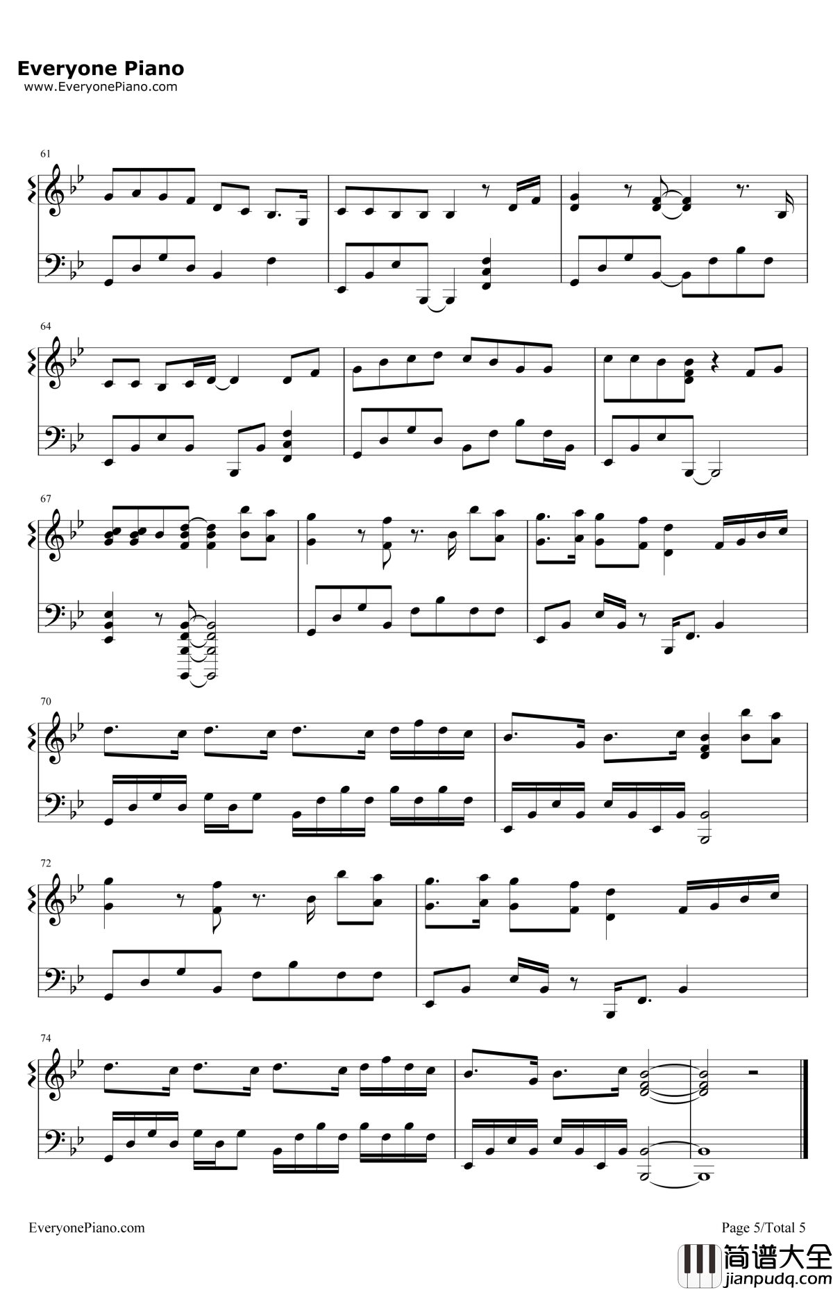 SeeYouAgain钢琴谱_WizKhalifaCharliePuth_速度与激情7主题曲