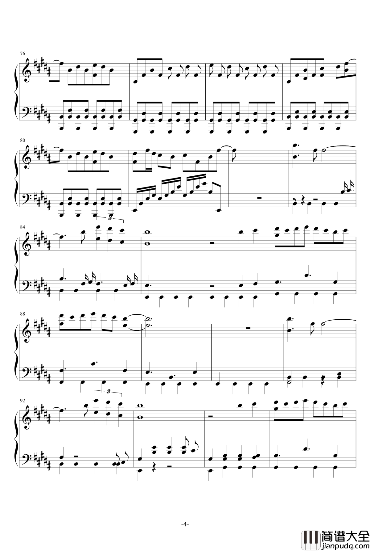 前前前世钢琴谱_RADWIMPS