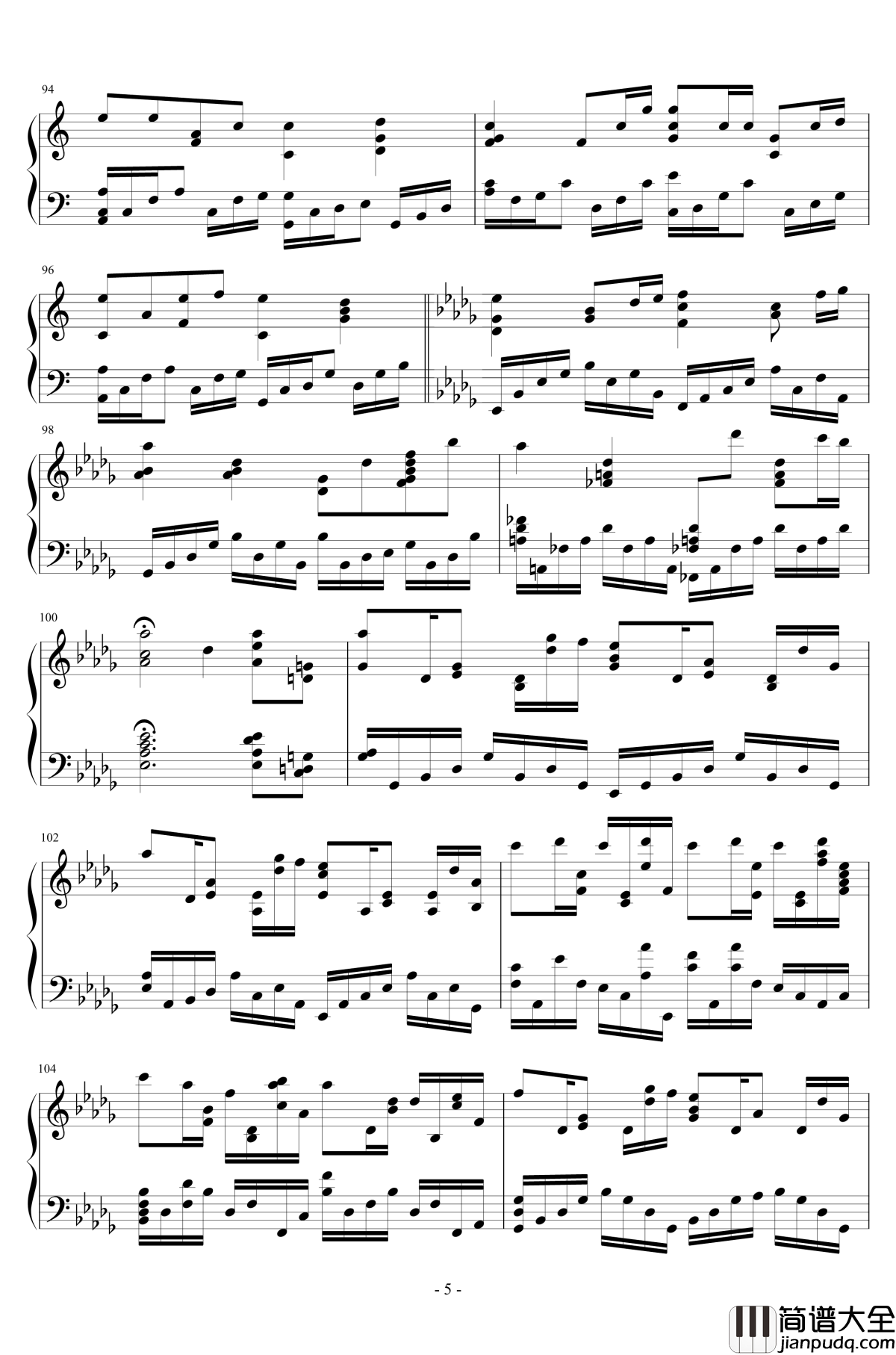 约会大作战II诱宵美九返场曲钢琴谱_My_Treasure_独奏版_约会大作战第二季