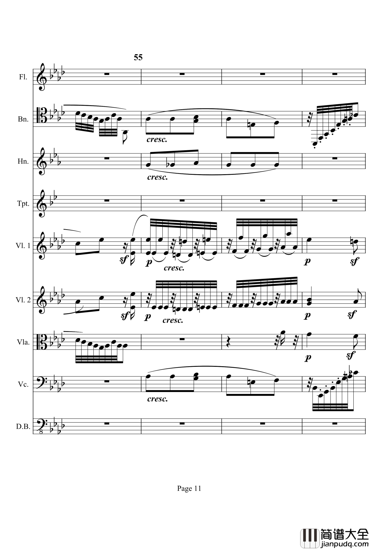 奏鸣曲之交响钢琴谱_第12首_Ⅰ_贝多芬_beethoven