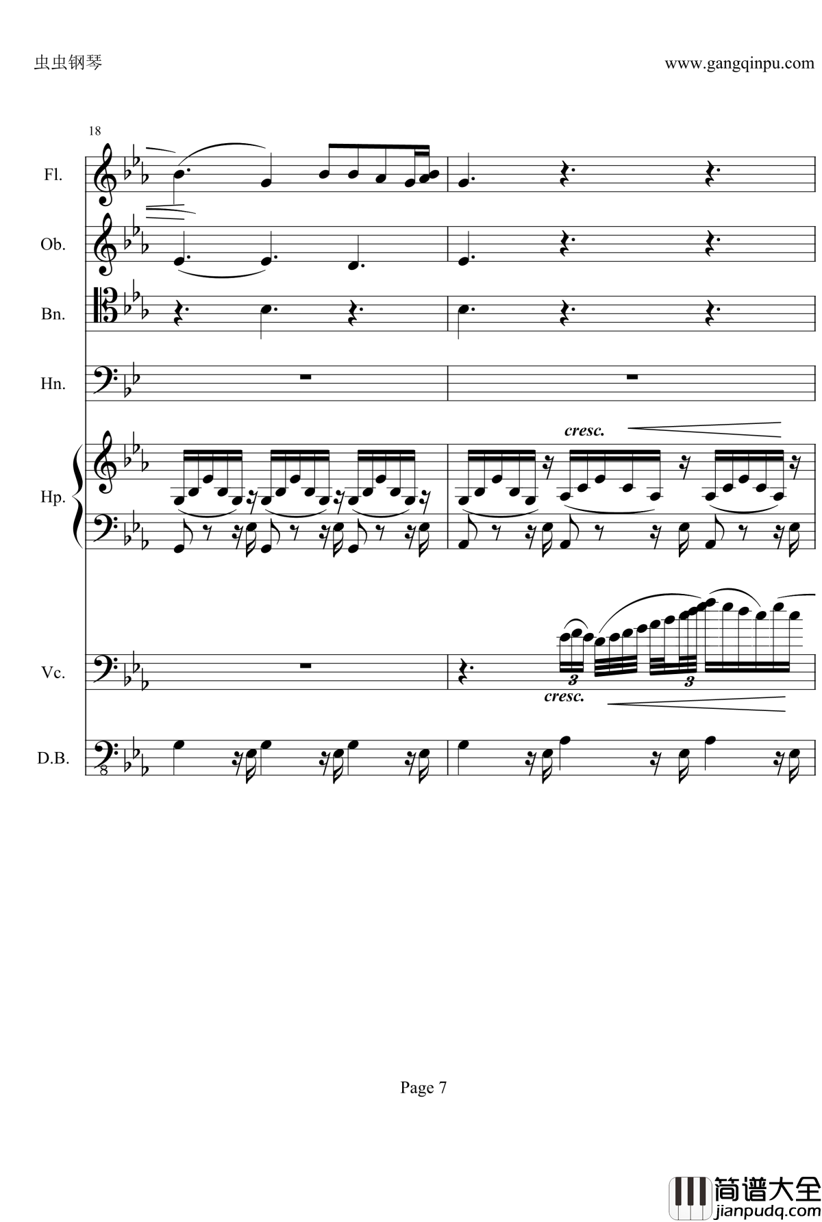 奏鸣曲之交响钢琴谱_第25首_Ⅱ_贝多芬_beethoven