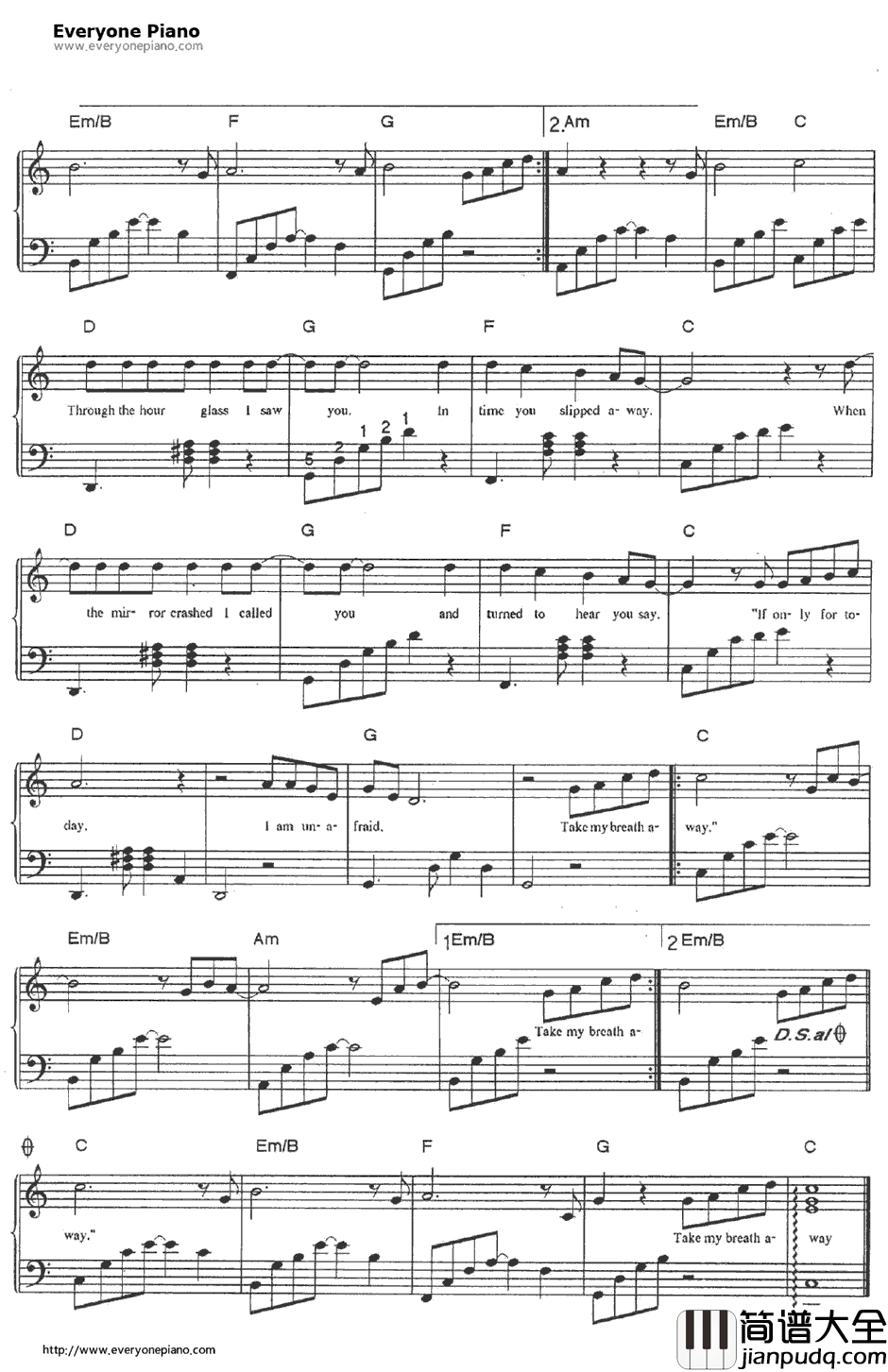 Take_My_Breath_Away钢琴谱_Berlin　　柏林乐队　_壮志凌云主题曲