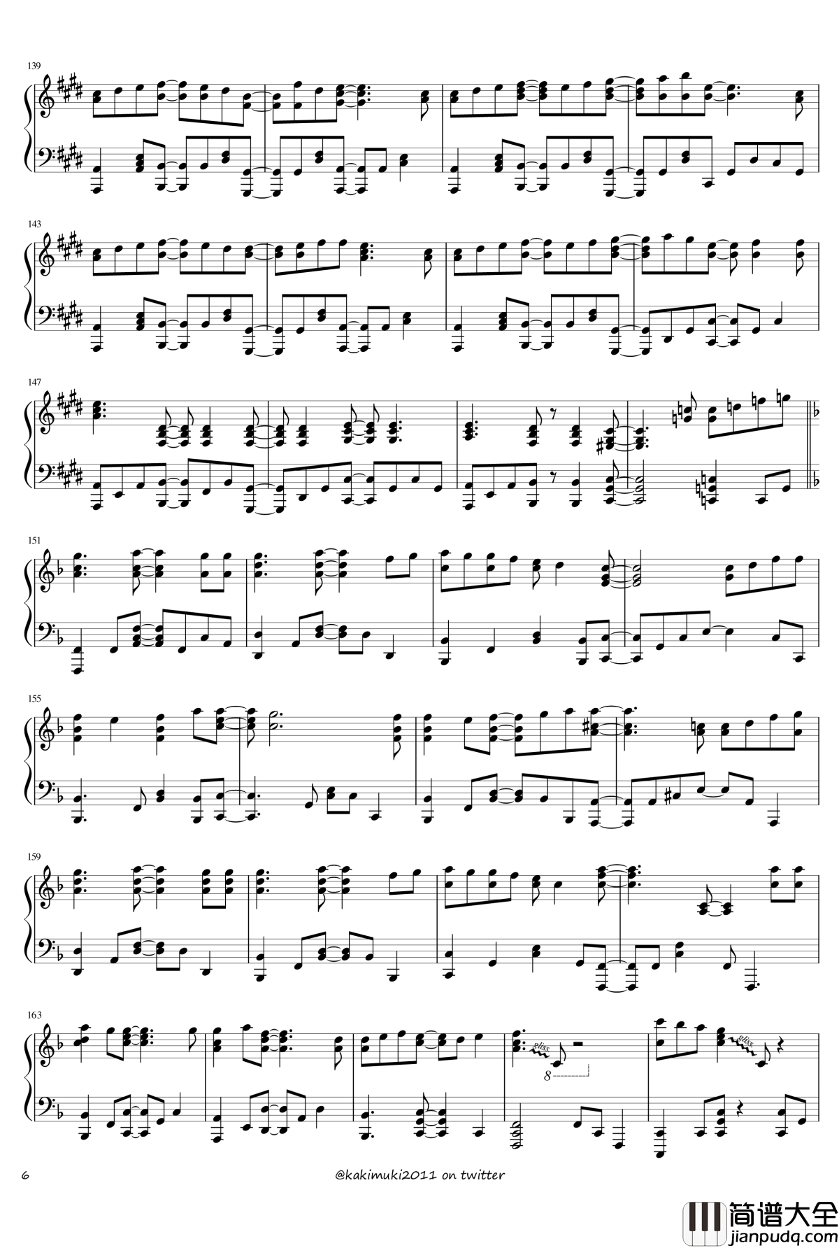 72首动漫名曲连弹钢琴谱_part_3_触手猴
