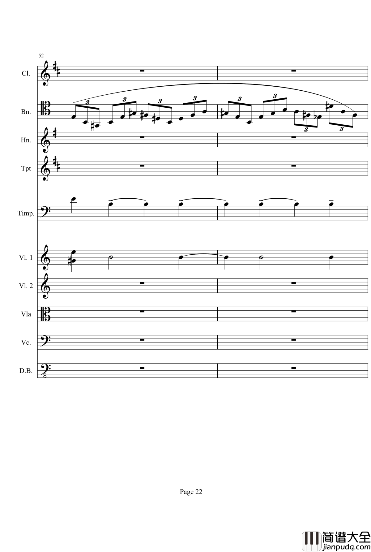 奏鸣曲之交响钢琴谱_第21首_Ⅰ_贝多芬_beethoven