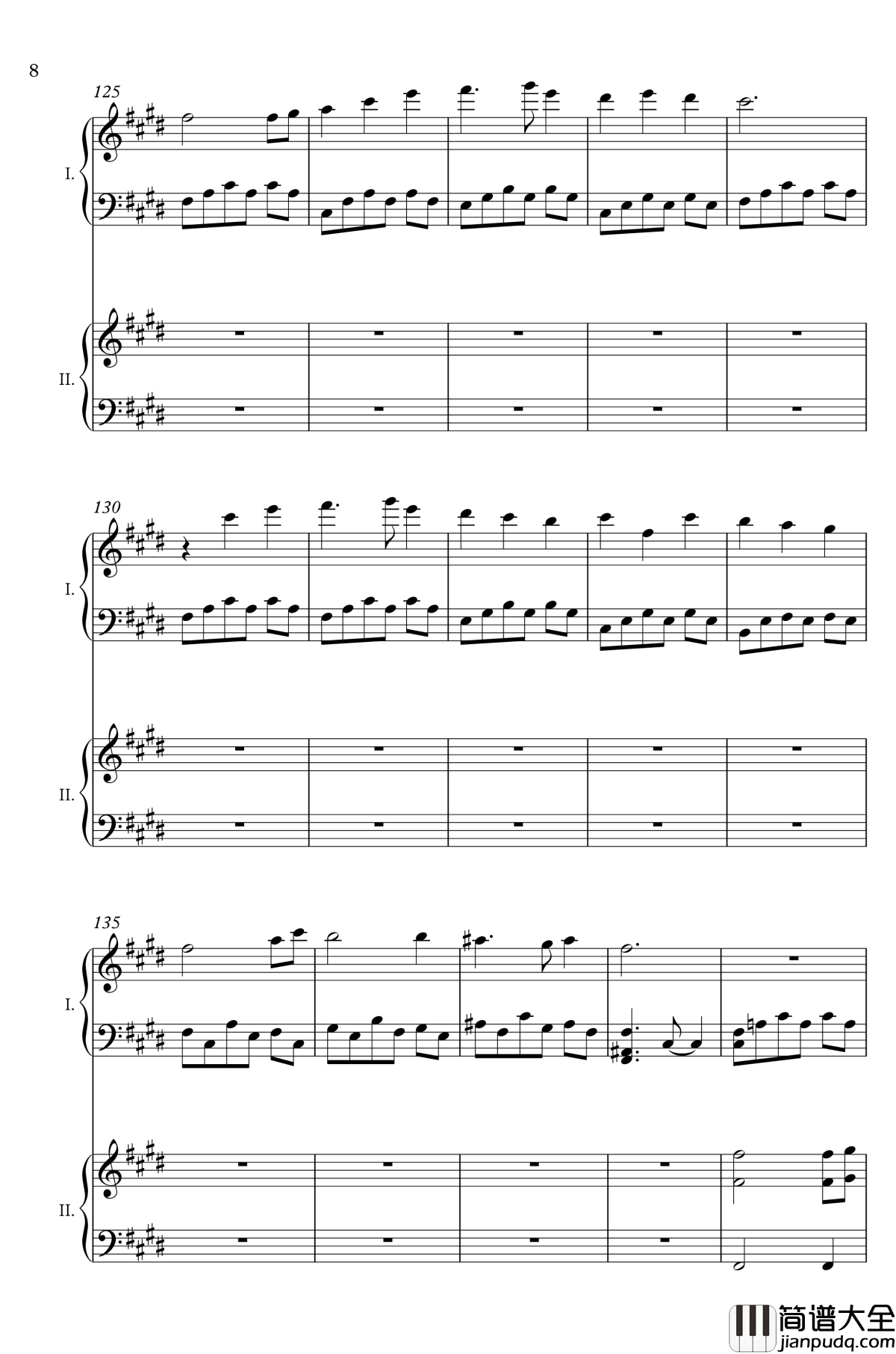 废狱摇篮曲钢琴谱_双钢_东方地灵殿_东方project