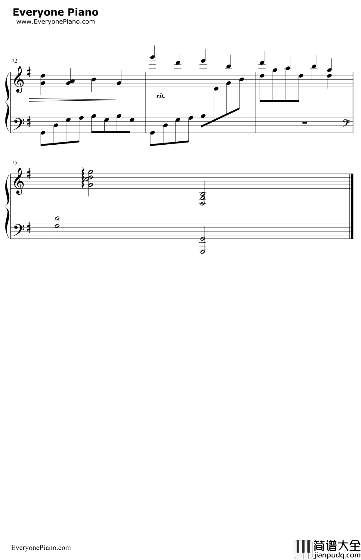 圣诞歌曲钢琴谱_英国童声合唱团_WeWishYouAMerryChristmas