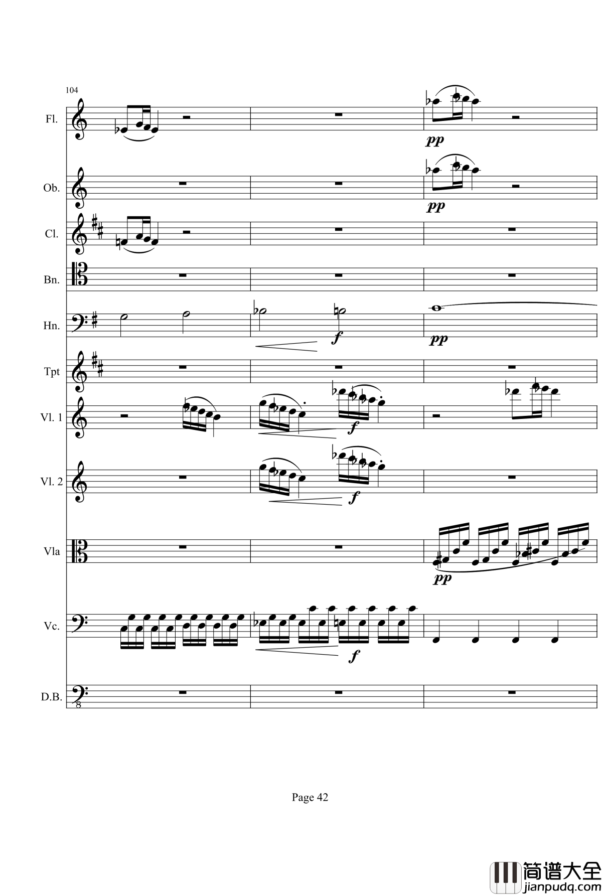 奏鸣曲之交响钢琴谱_第21首_Ⅰ_贝多芬_beethoven