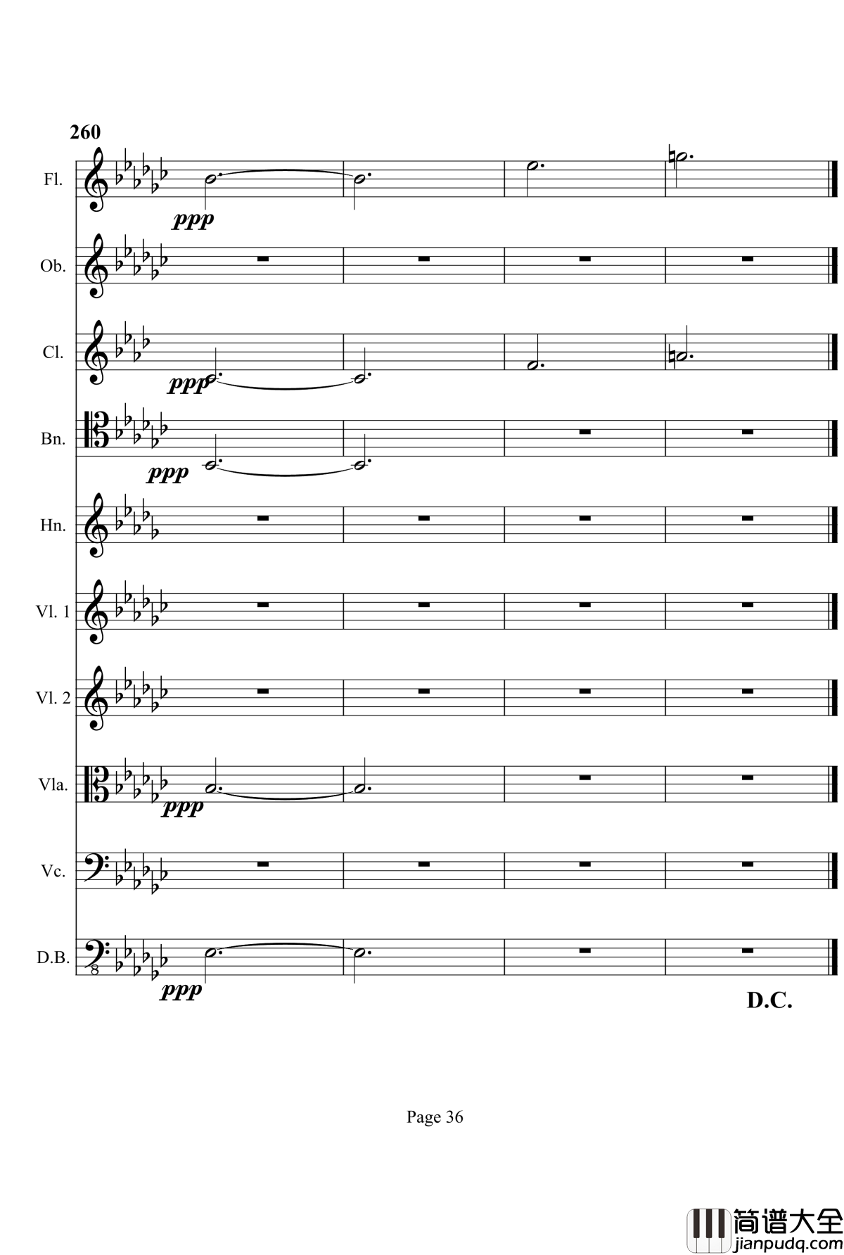 奏鸣曲之交响钢琴谱_第4首_Ⅲ_贝多芬_beethoven