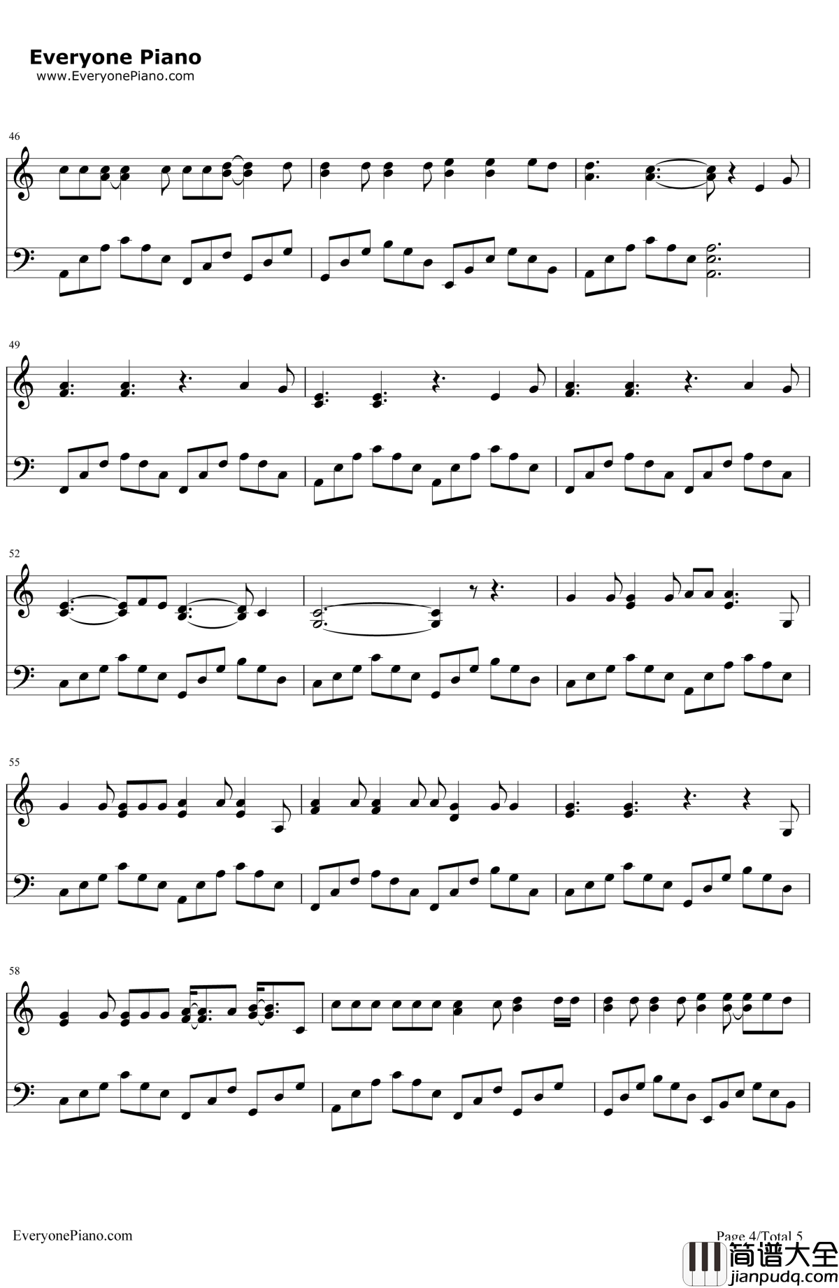 Hallelujah钢琴谱_JeffBuckleyLeonardCohen