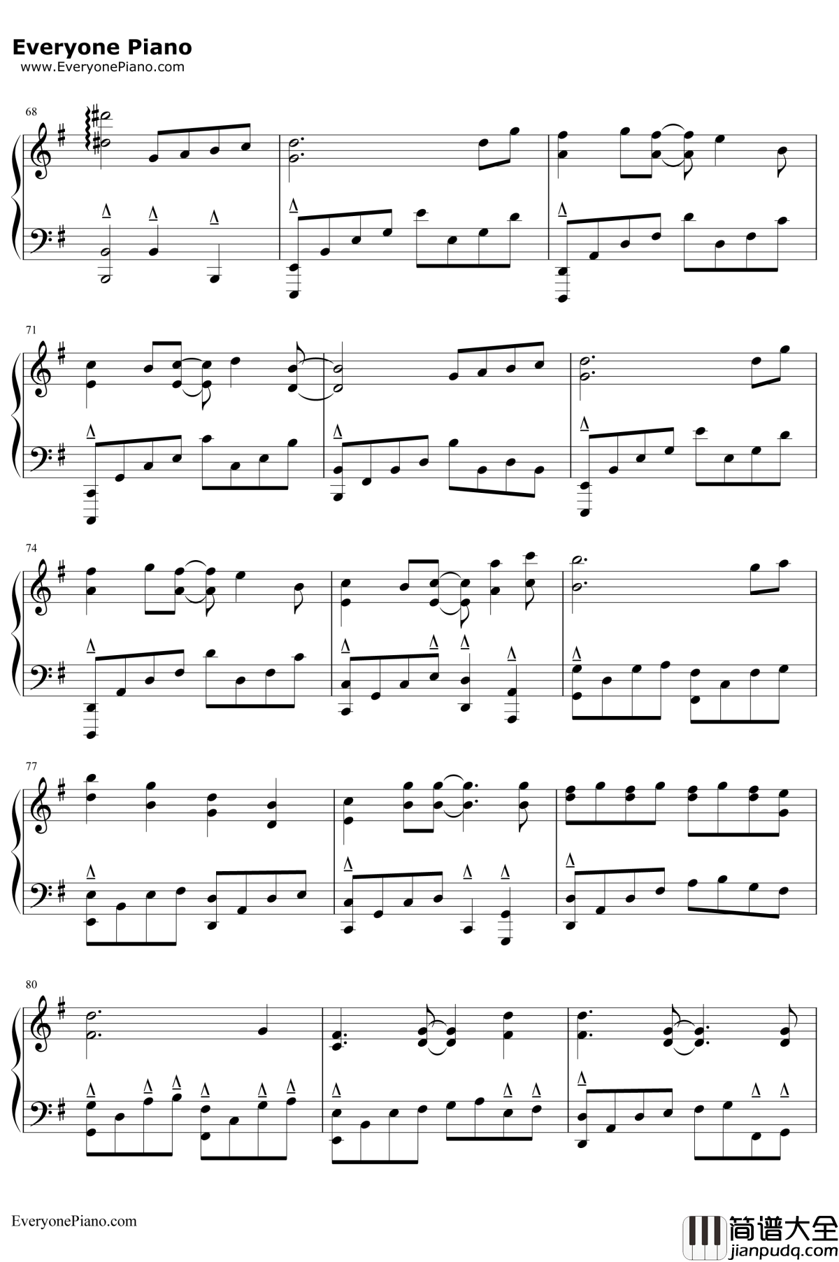 化蝶钢琴谱__何韵诗
