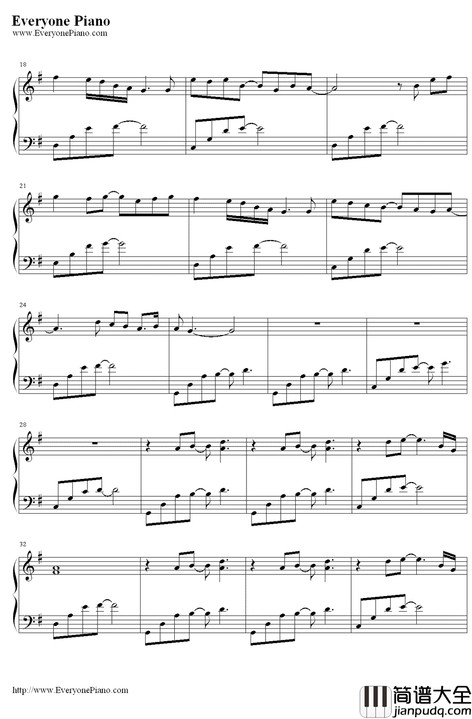 Going_Home钢琴谱_Kenny_G萨克斯经典名曲改编