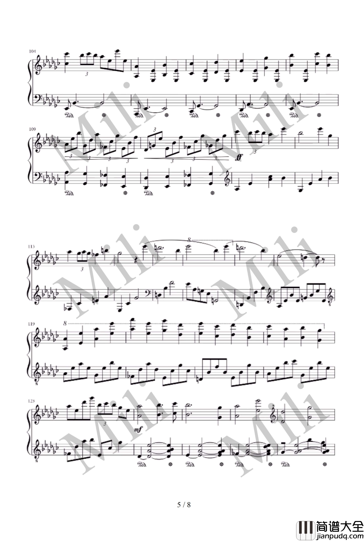 Ephemeral_Full_Version钢琴谱_Mili